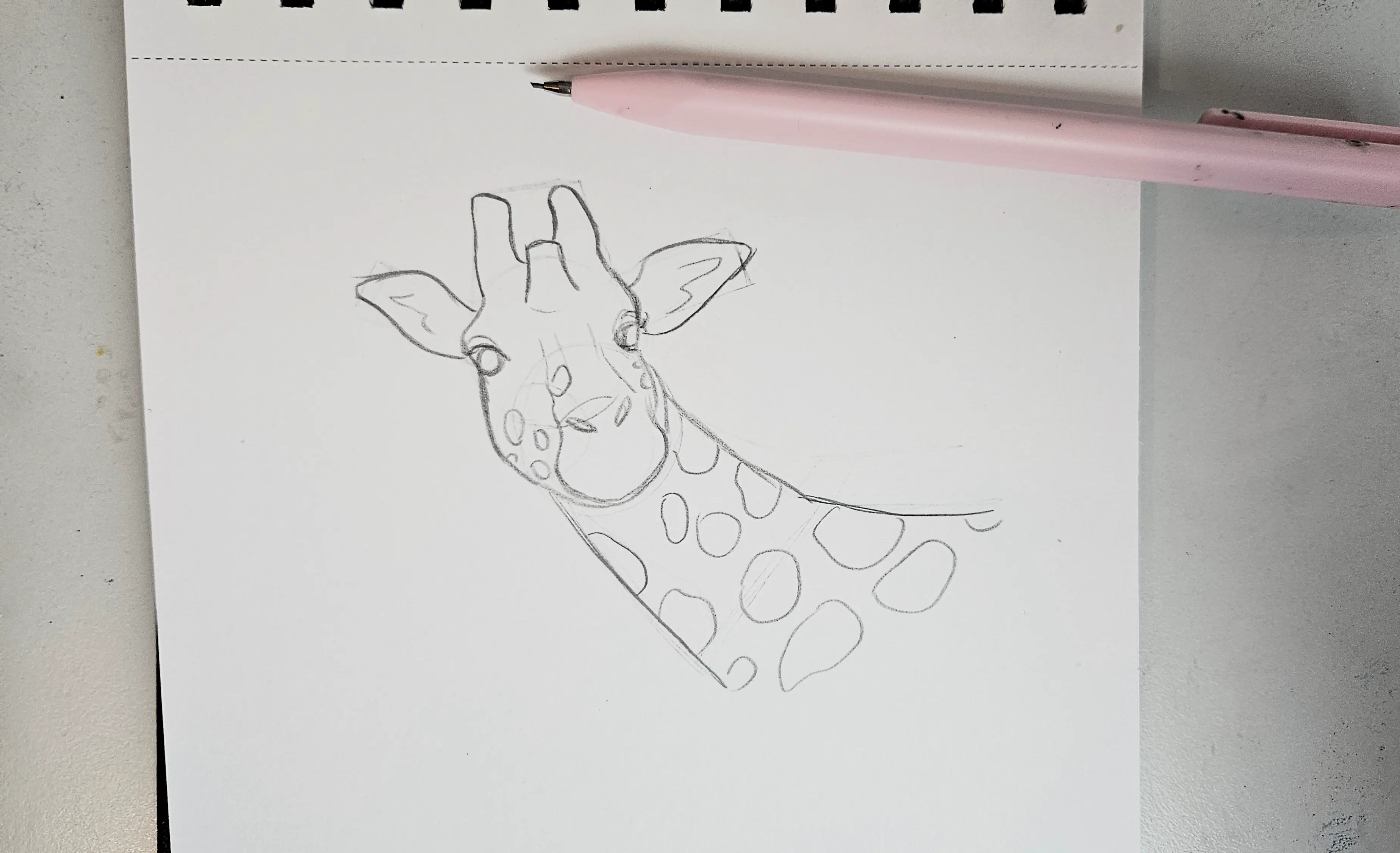 croquis d’une girafe