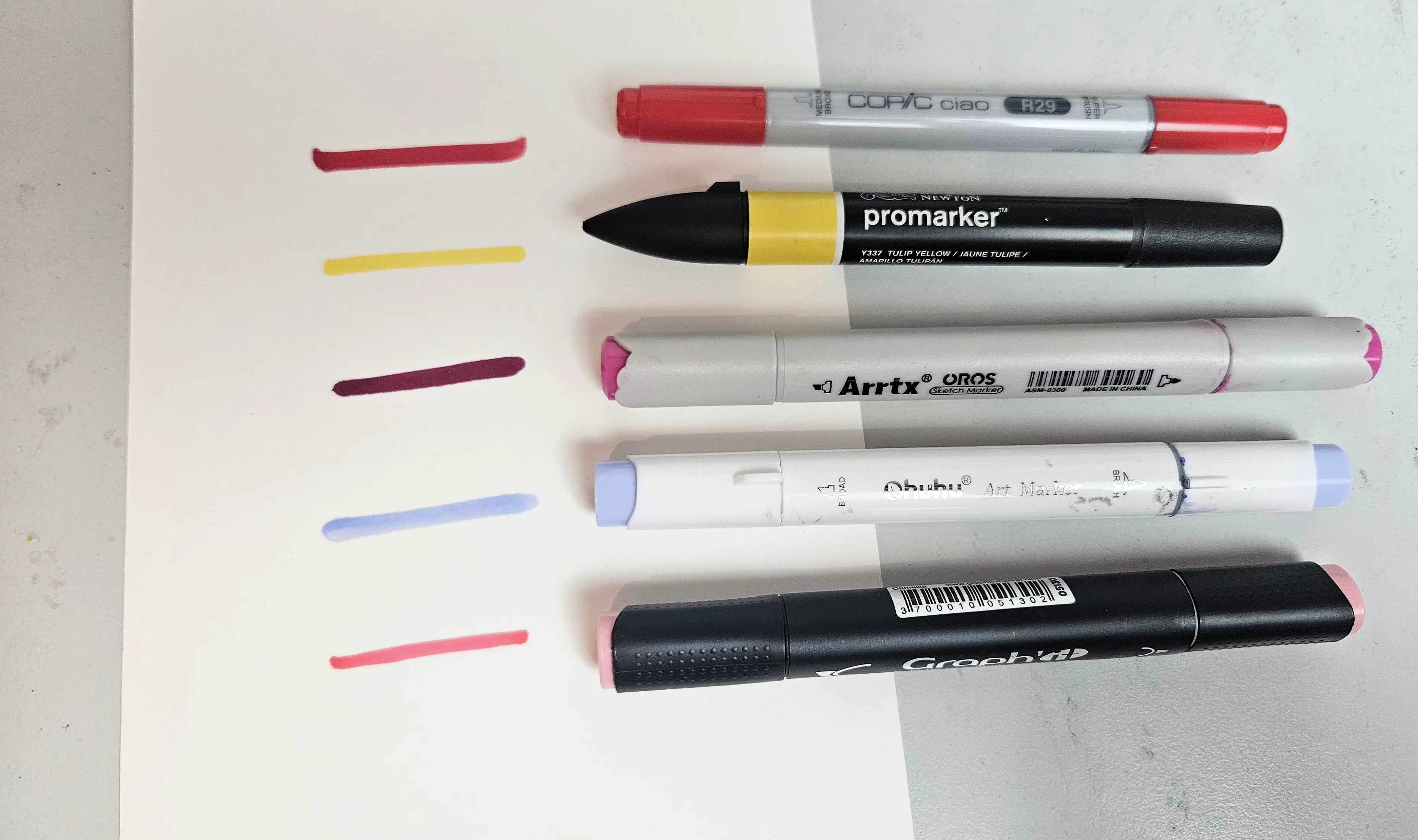 les différentes marques de feutres à alcool