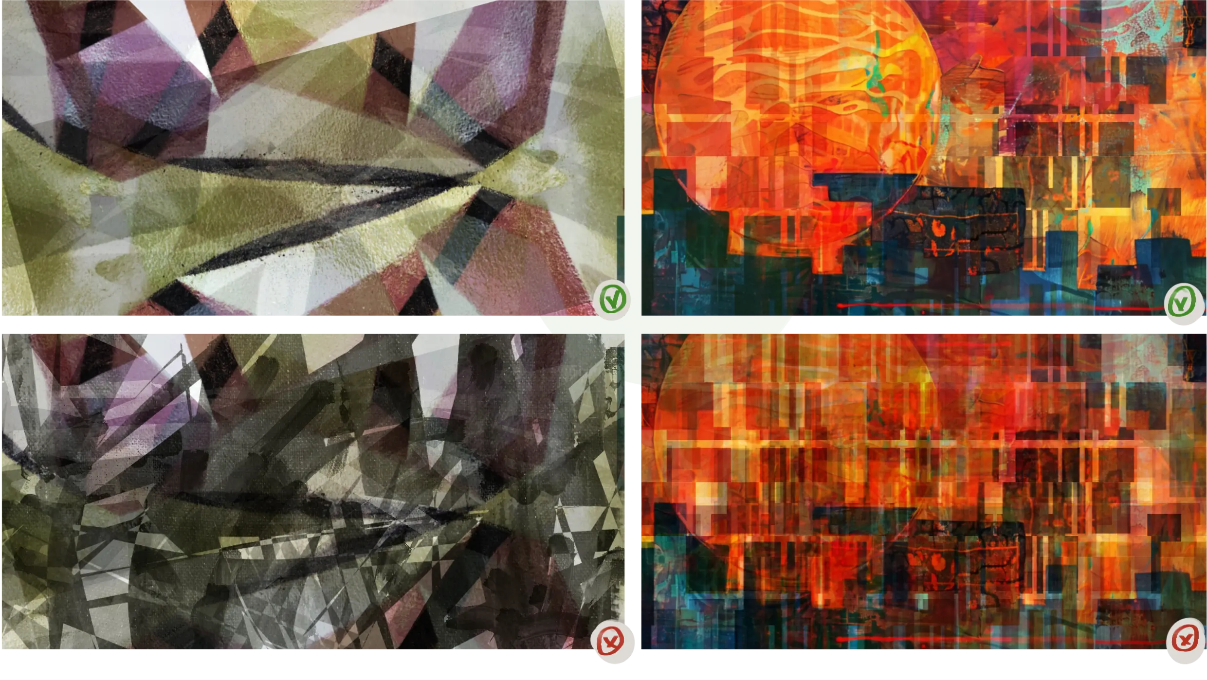 jouer avec les contrastes pour réussir un dessin d'art abstrait