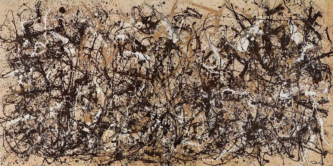 tableau de jackson pollock d’une peinture d’art abstrait