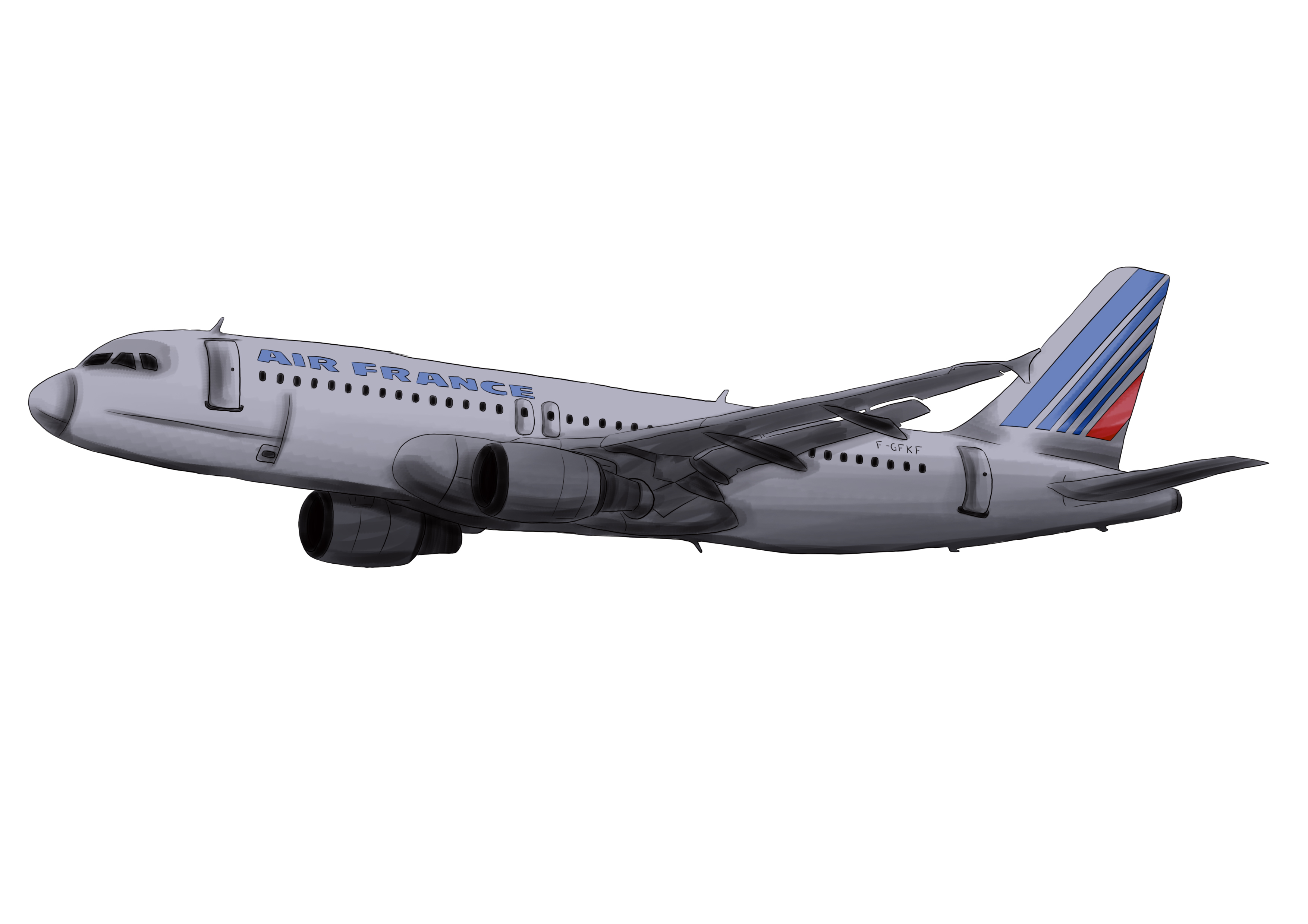 accentuer les ombres sur le dessin d’avion