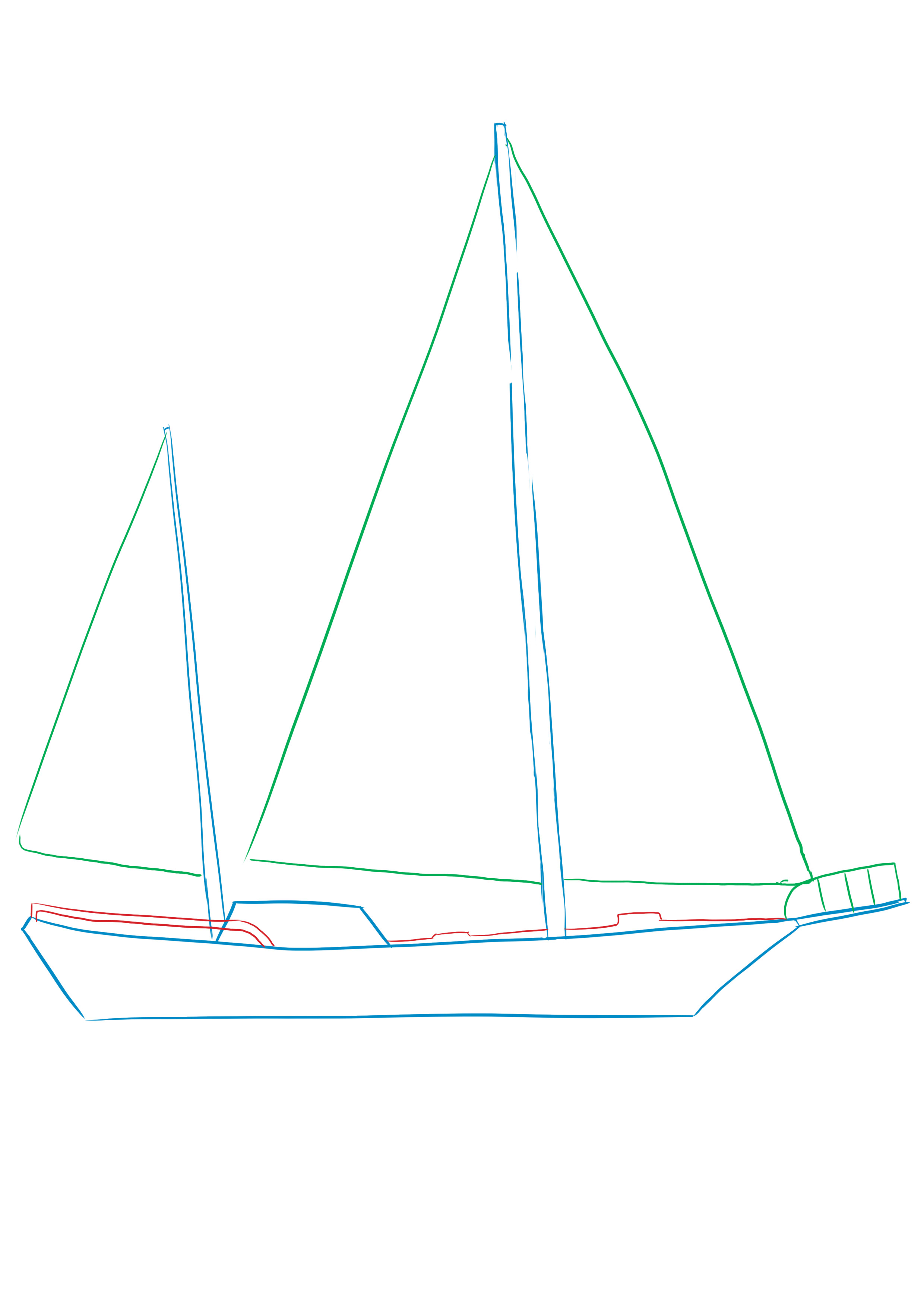 dessiner le croquis de la coque du bateau