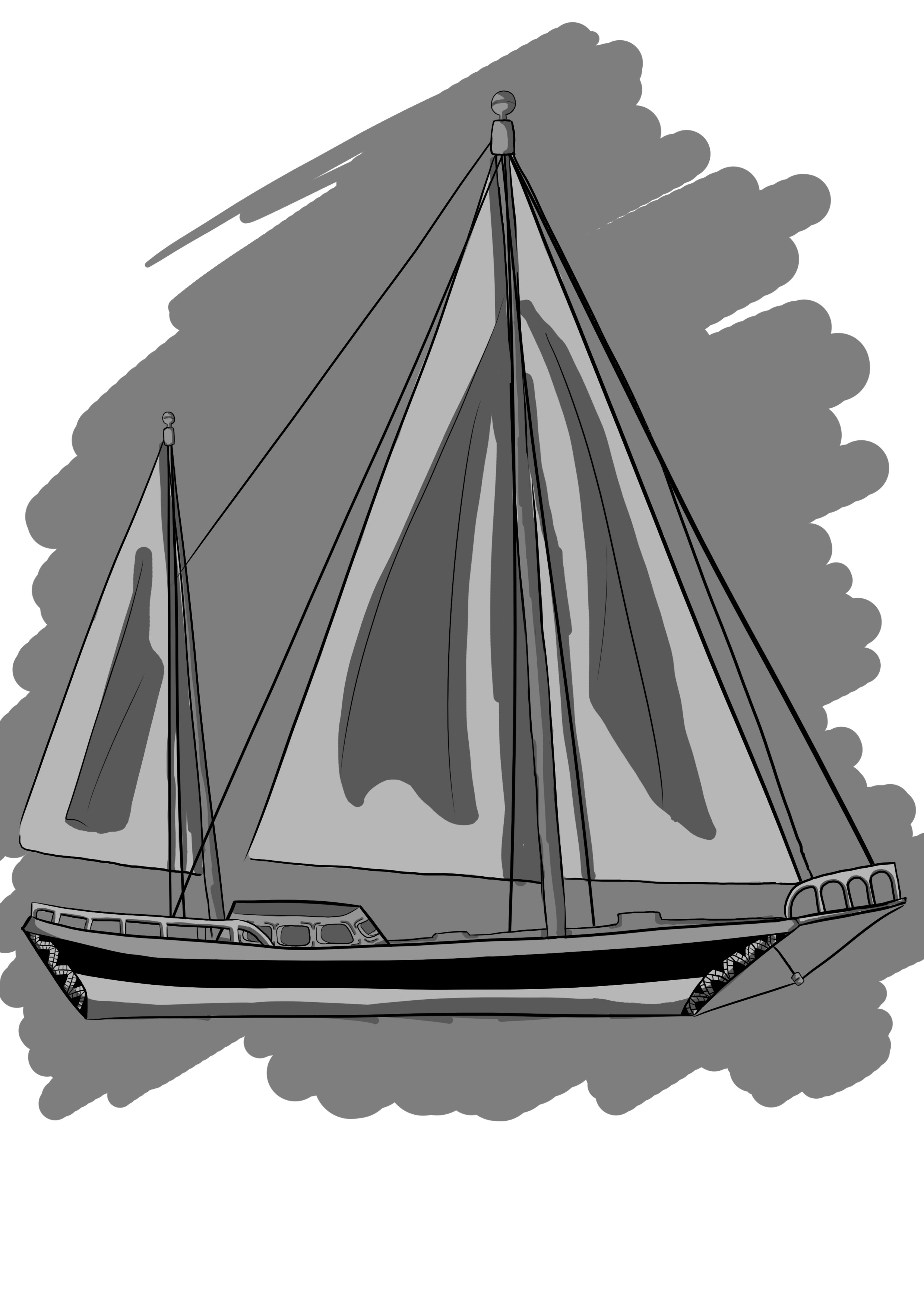 ajouter les ombres et les lumières au dessin de bateau 1