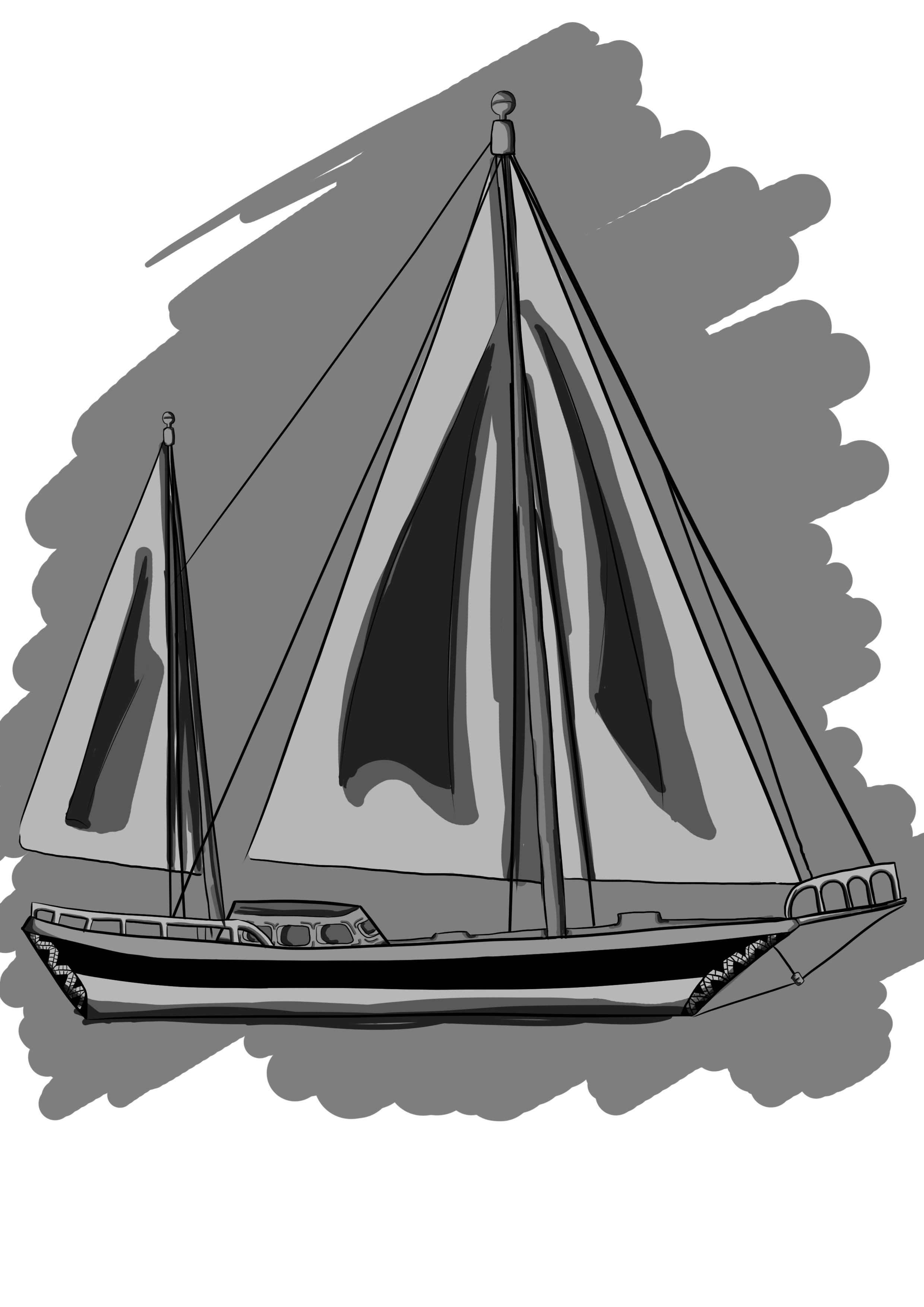 ajouter les ombres et les lumières au dessin de bateau 2