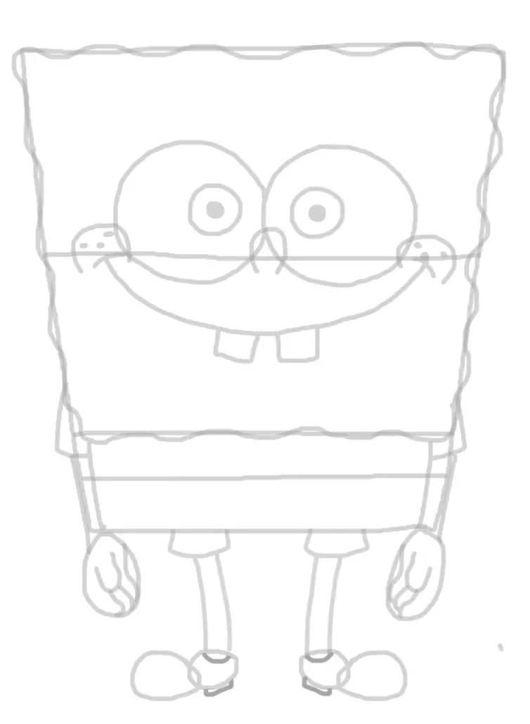 dessin de la chemise de bob l’éponge