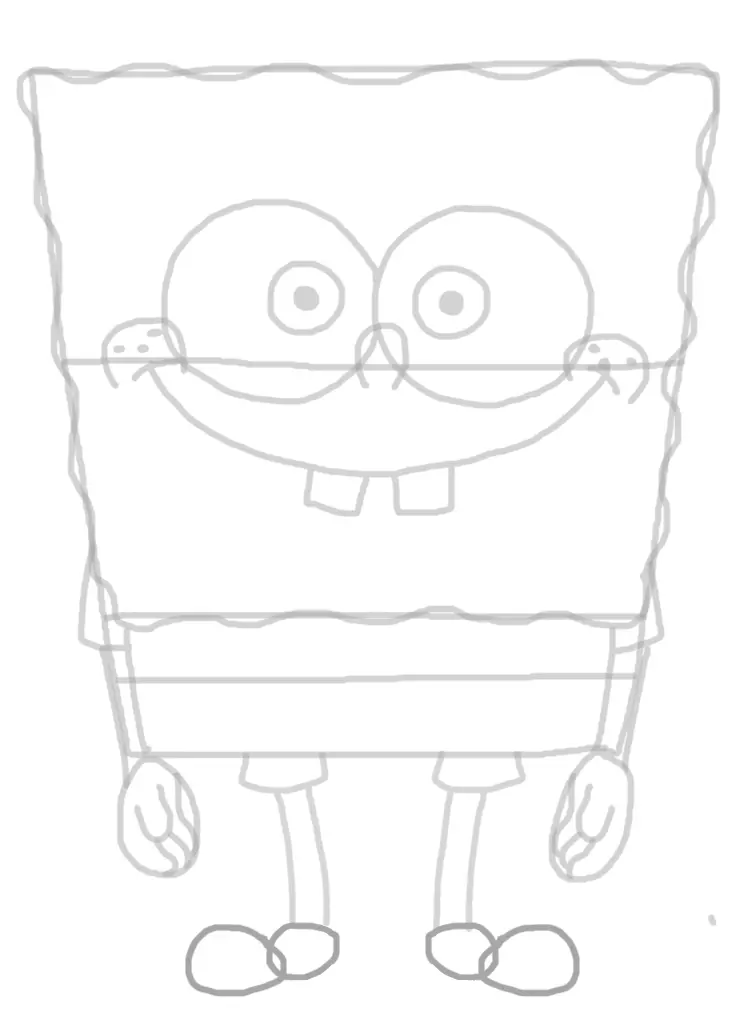 dessin des chaussures de bob l’éponge