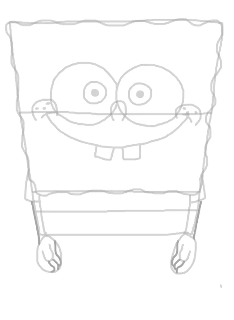 dessin des doigts de bob l’éponge
