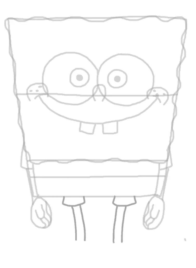 dessin des jambes de bob l’éponge