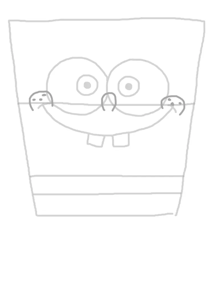 dessin des pommettes de bob l’éponge