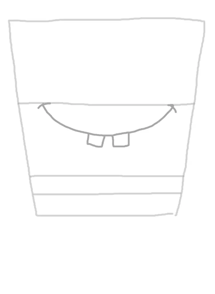 dessin du sourire de bob l’éponge