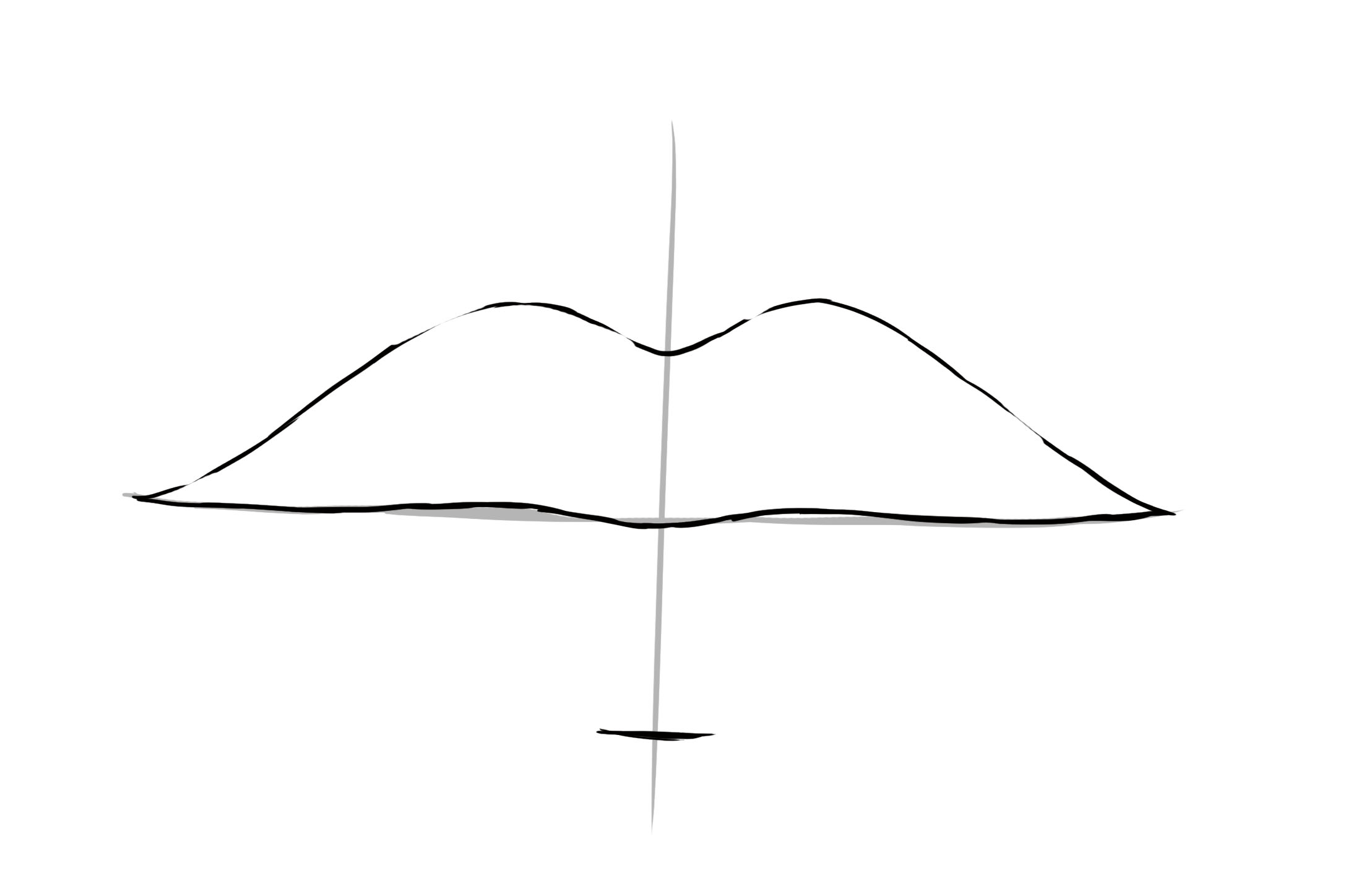 dessiner la lèvre supérieure de la bouche 2