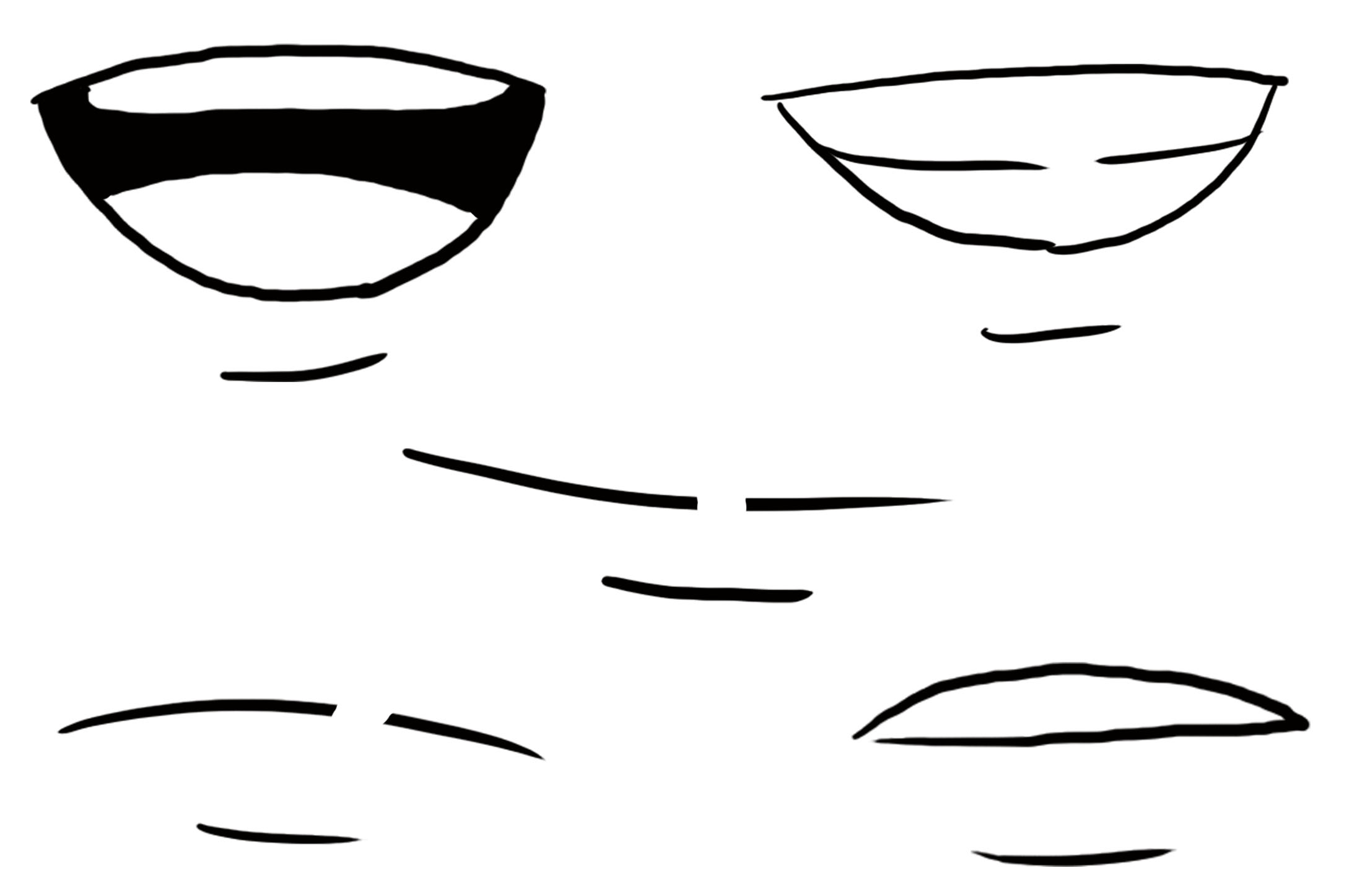 dessiner une bouche dans un style manga