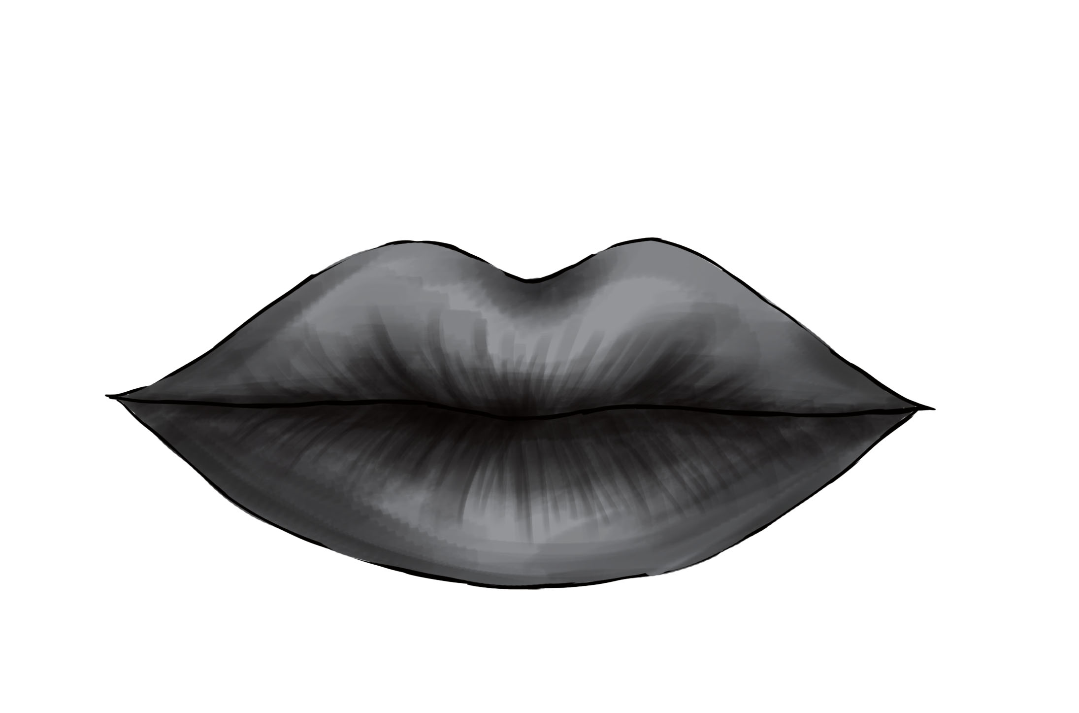 dessiner les gerçures sur les lèvres de la bouche 1