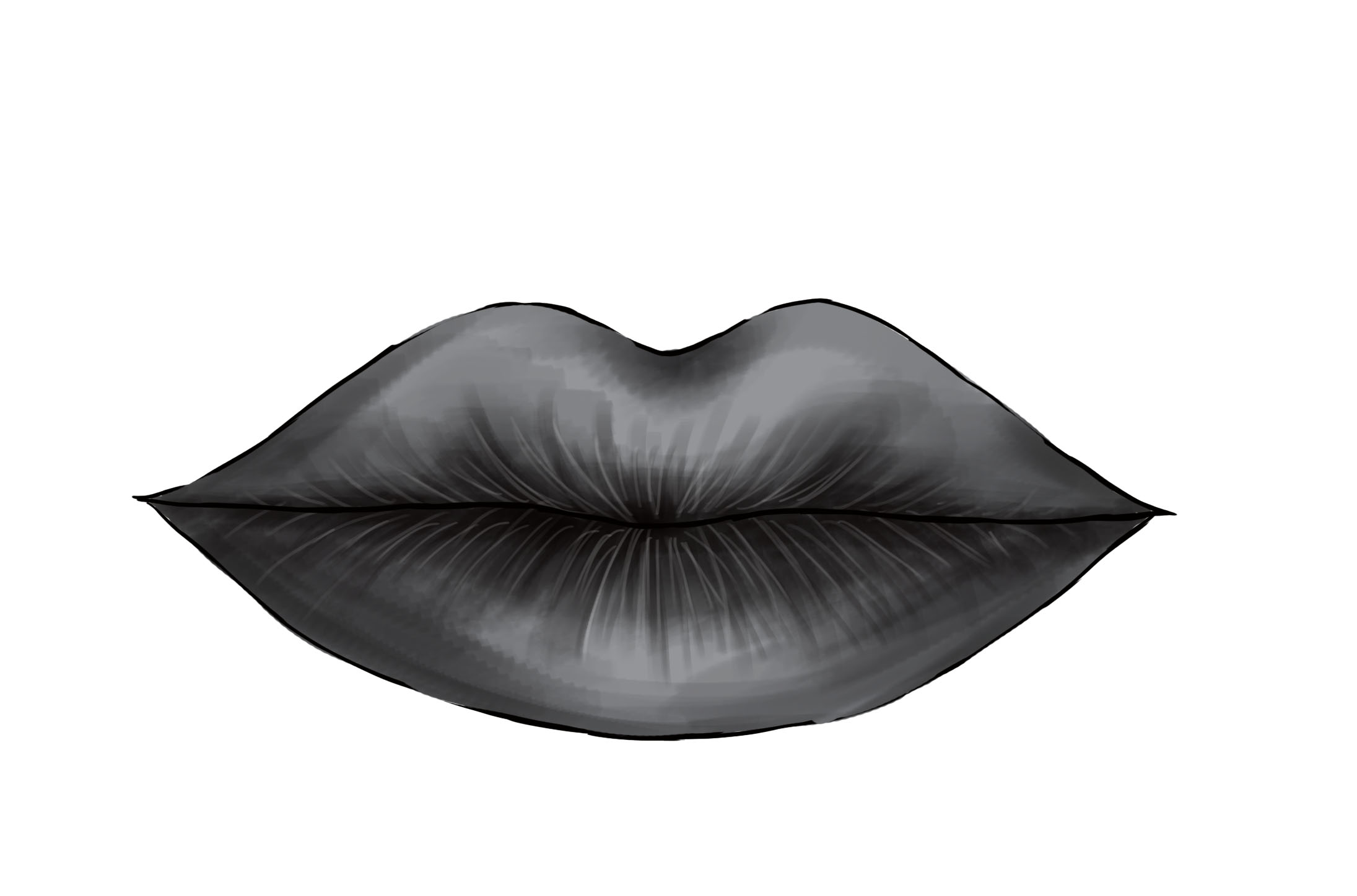 dessiner les gerçures sur les lèvres de la bouche 2