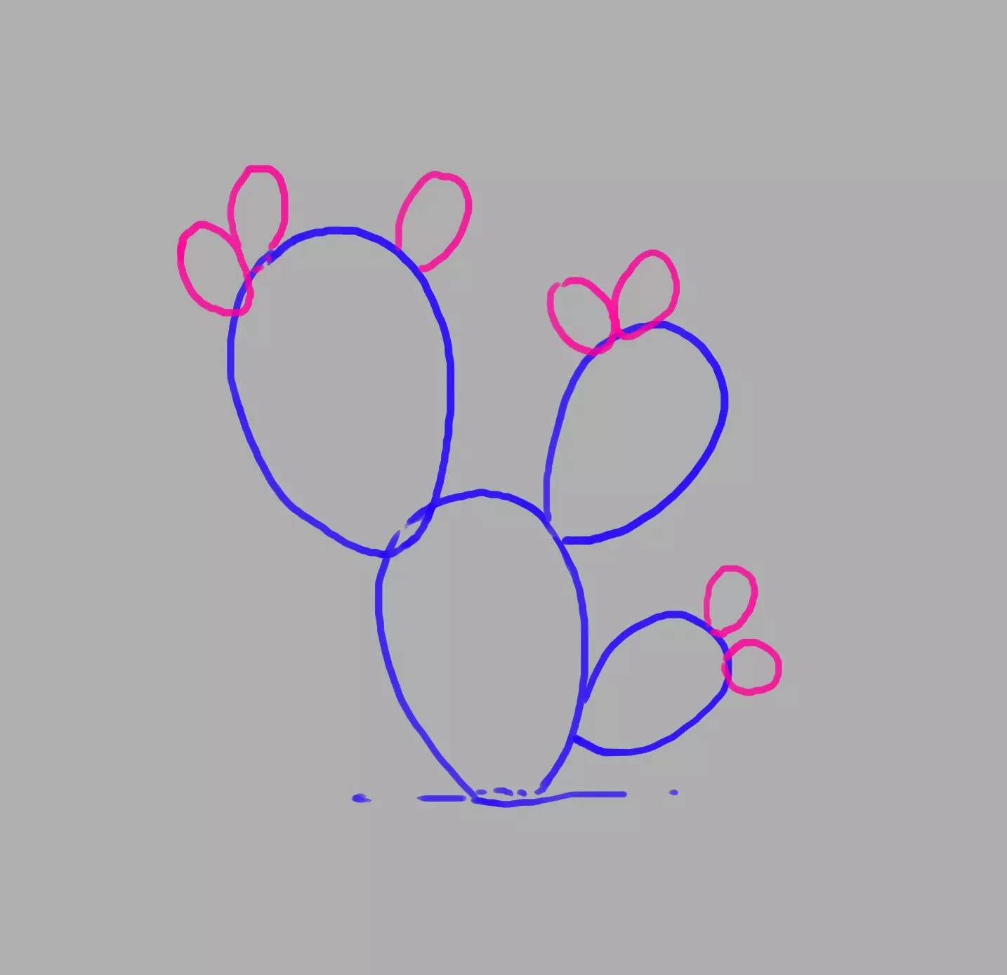 dessin de la forme des figues de barbarie