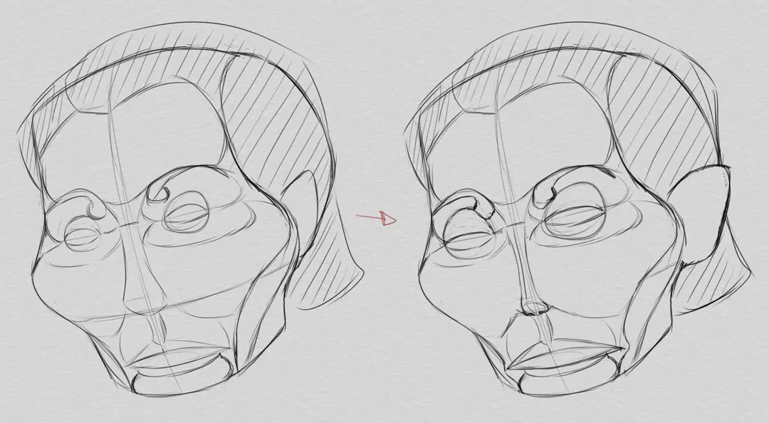 dessiner les détails d’une caricature d’après photo