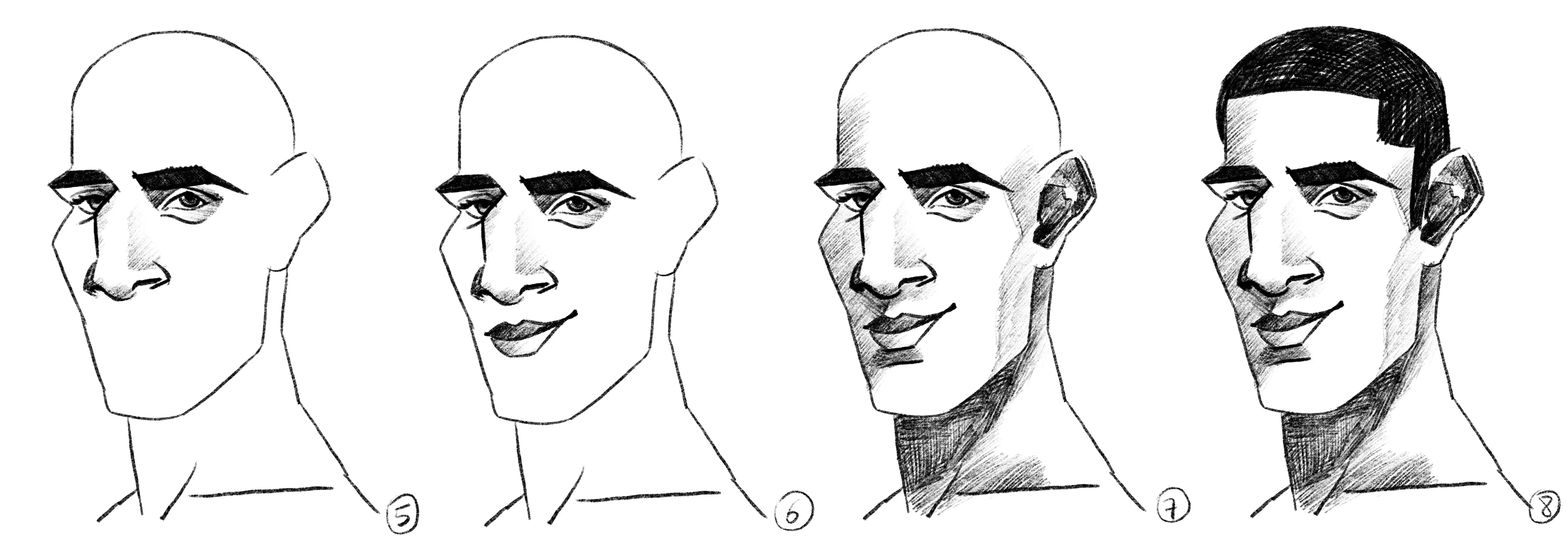 dessiner la caricature d’une jeune homme