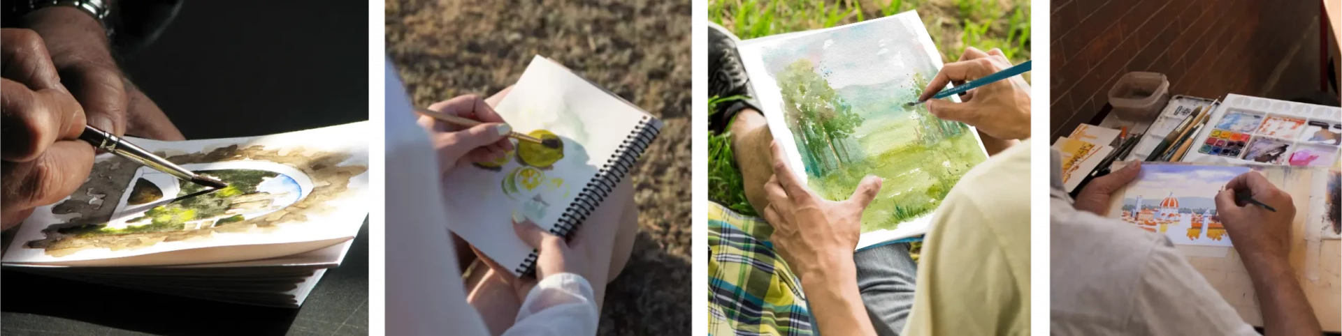 images montrant plusieurs carnets de voyage