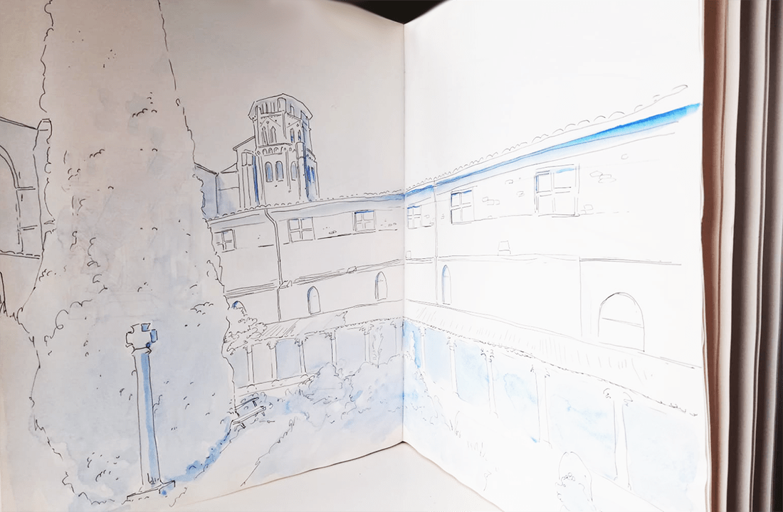 dessiner sur une double page