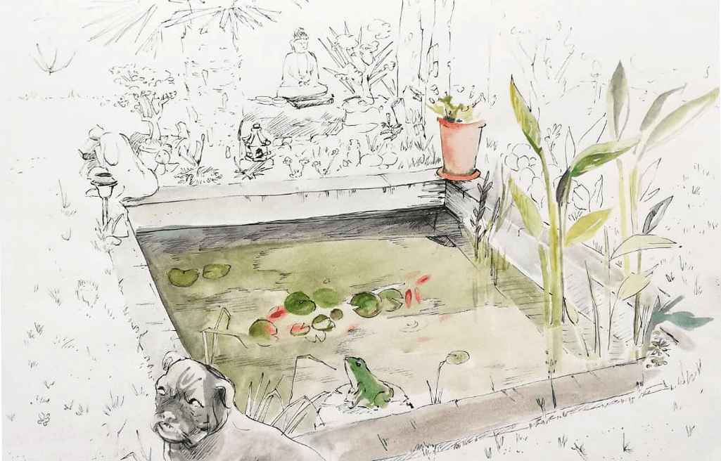 peindre sur carnet de croquis