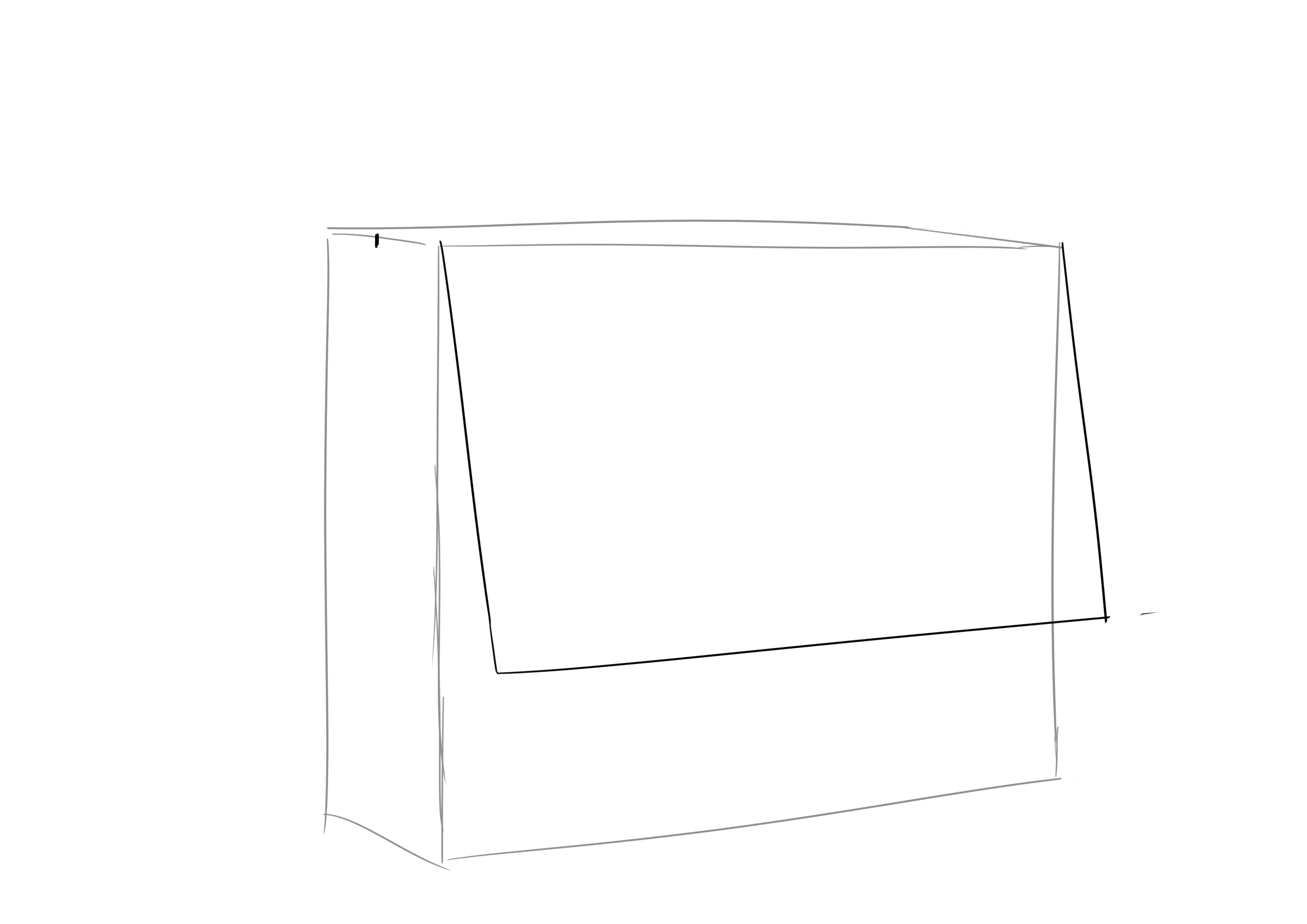 croquis de la languette du cartable