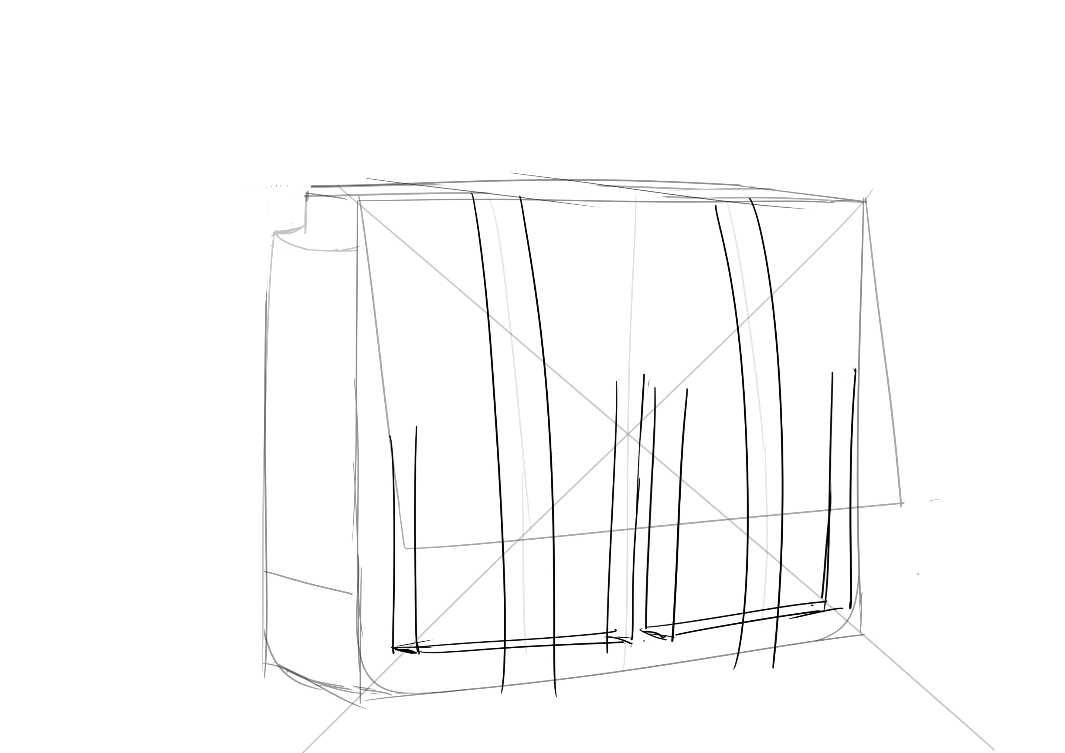 croquis des lanières du cartable 2