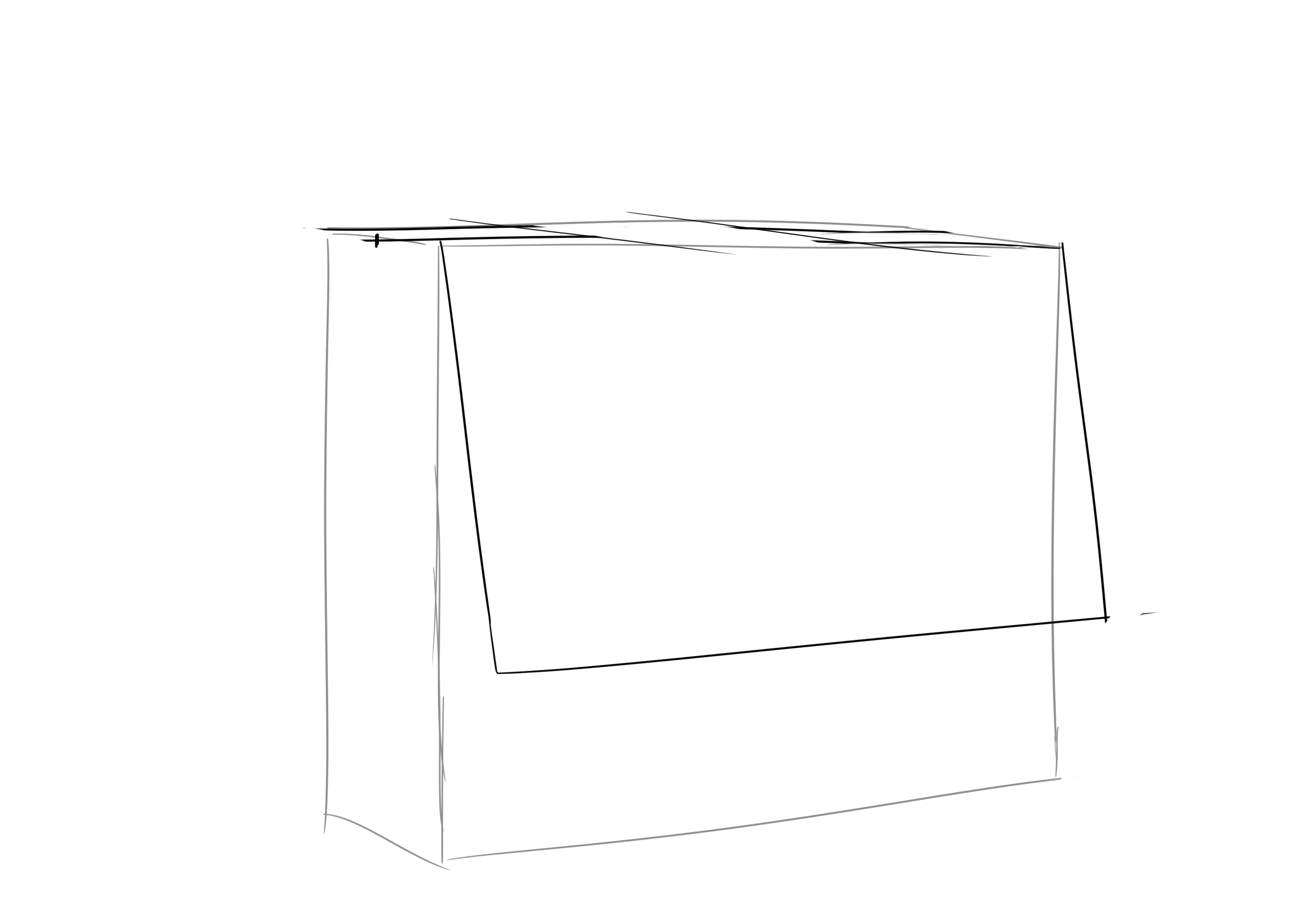 croquis d’une longue bande du cartable 2