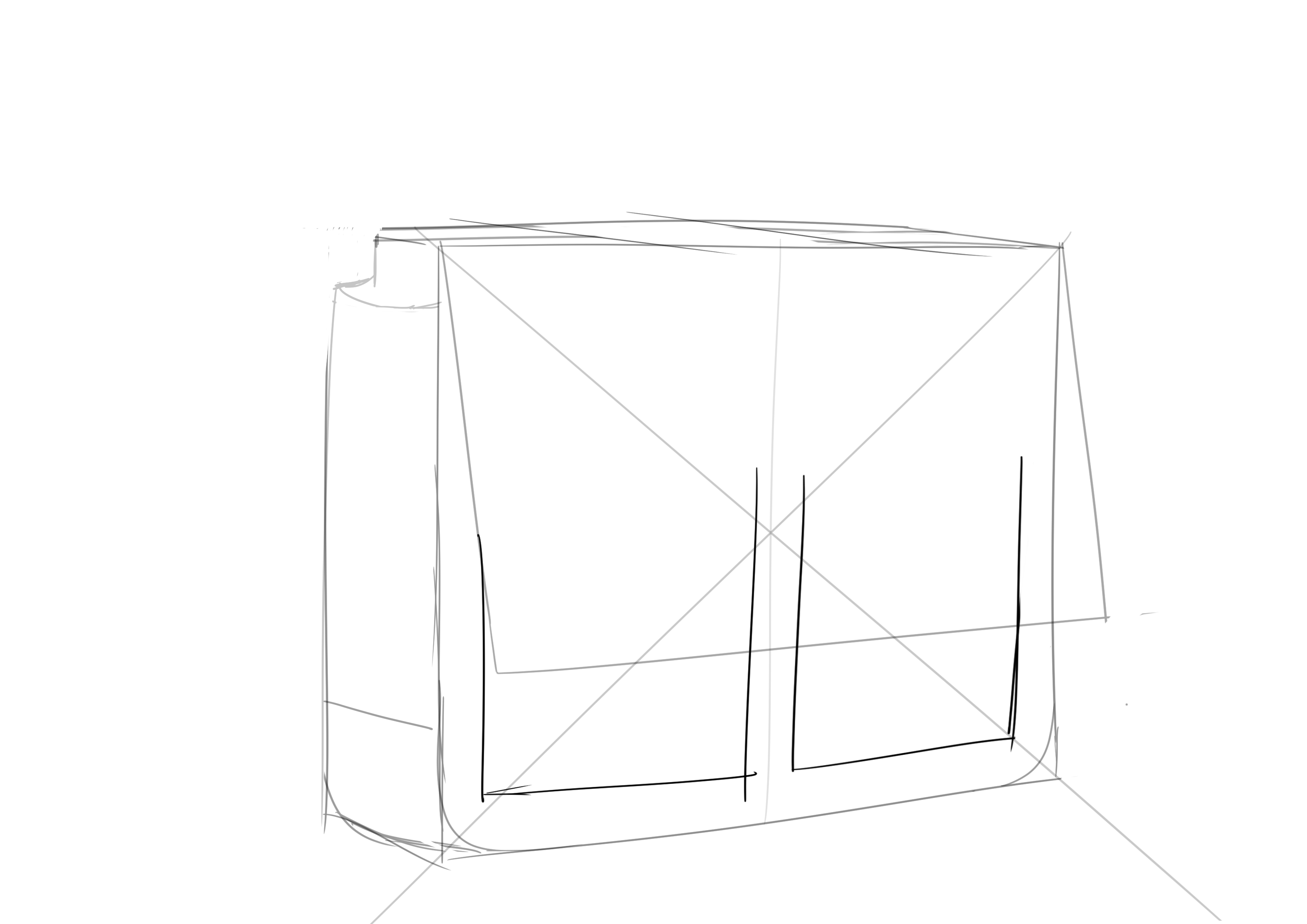 croquis de la seconde poche du cartable