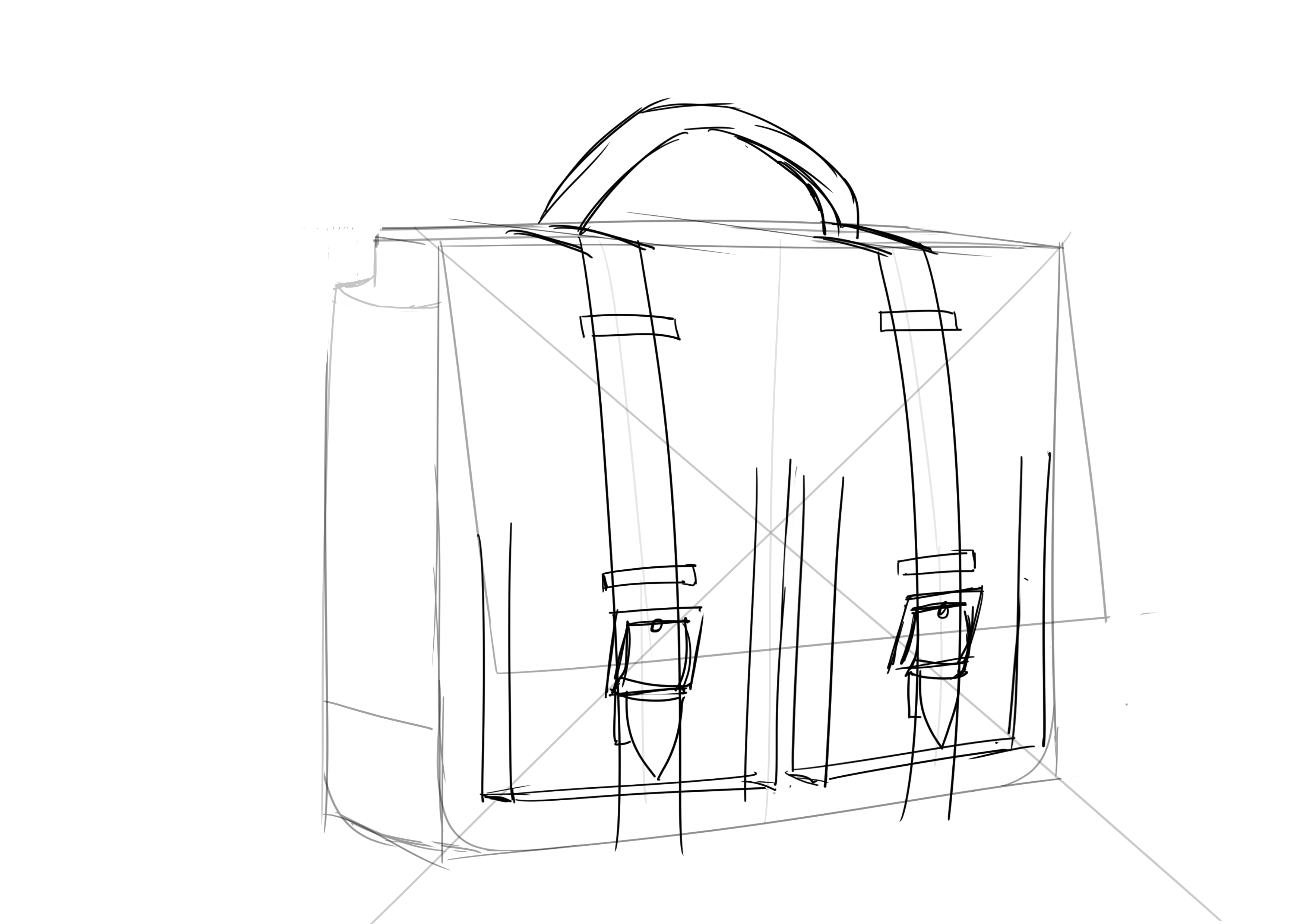 dessiner la poignée du cartable 2