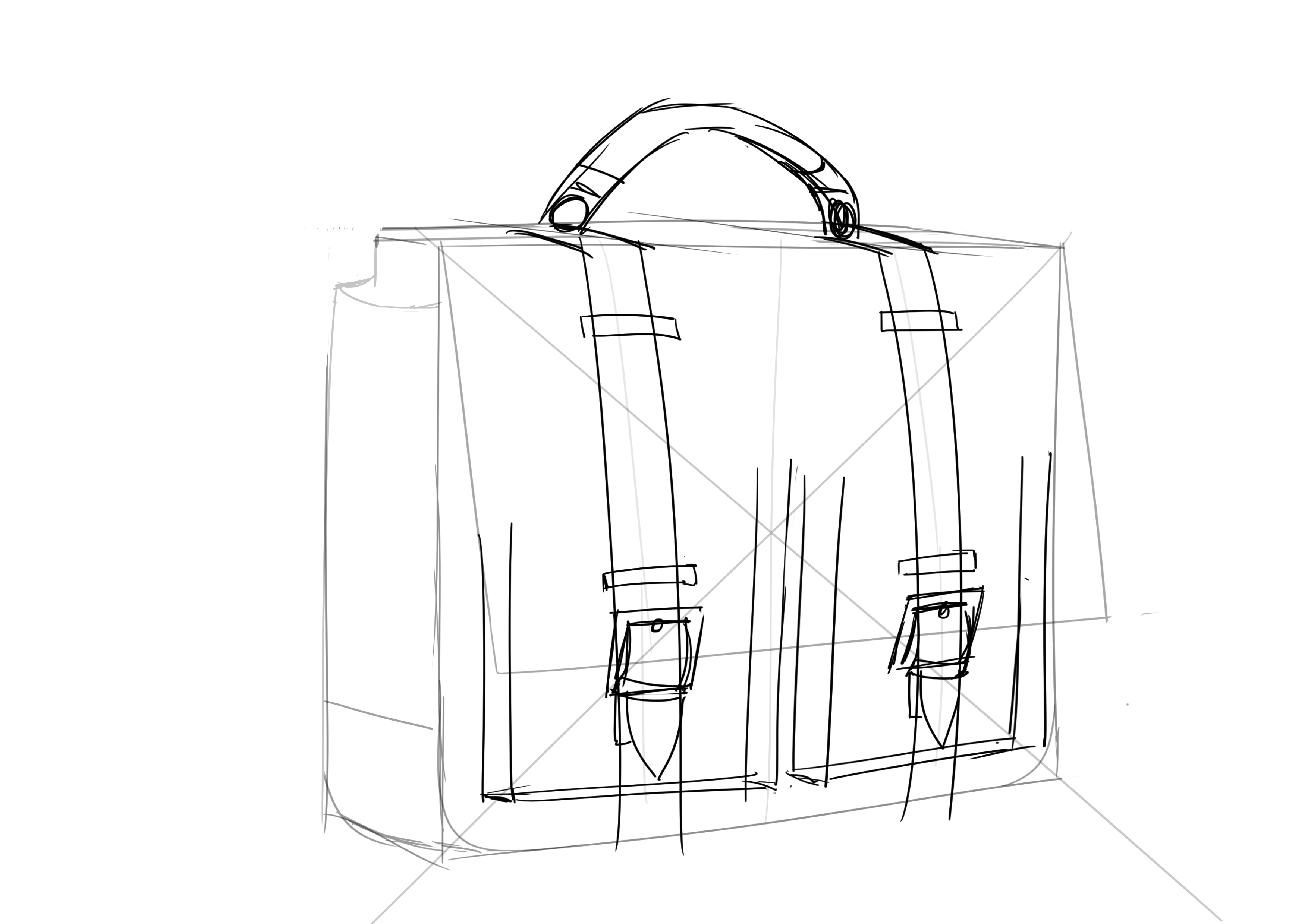 dessiner la poignée du cartable