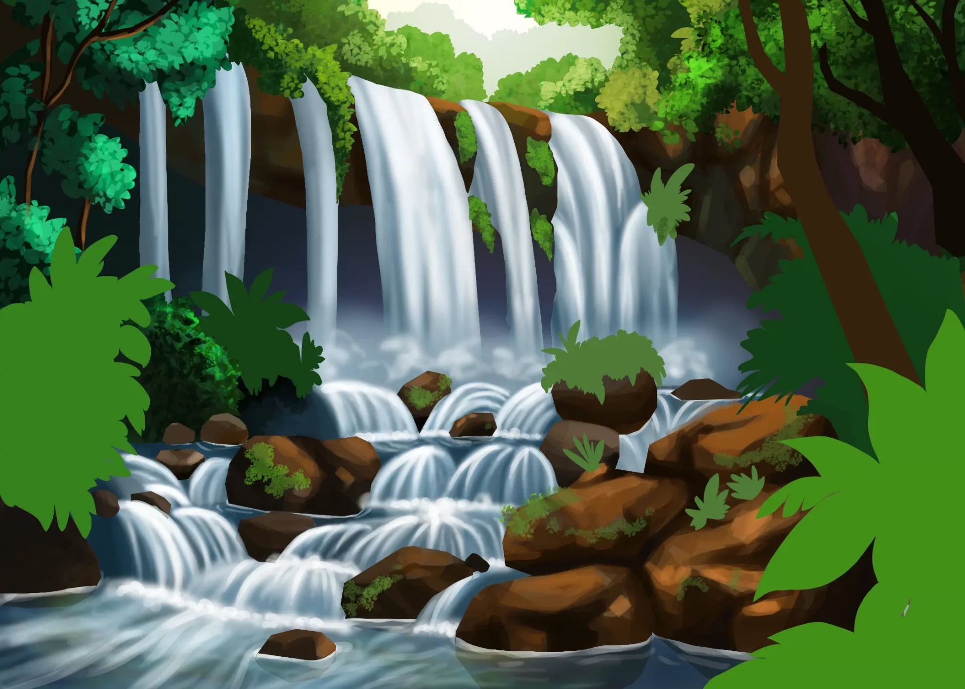 dessiner les textures d’une cascade