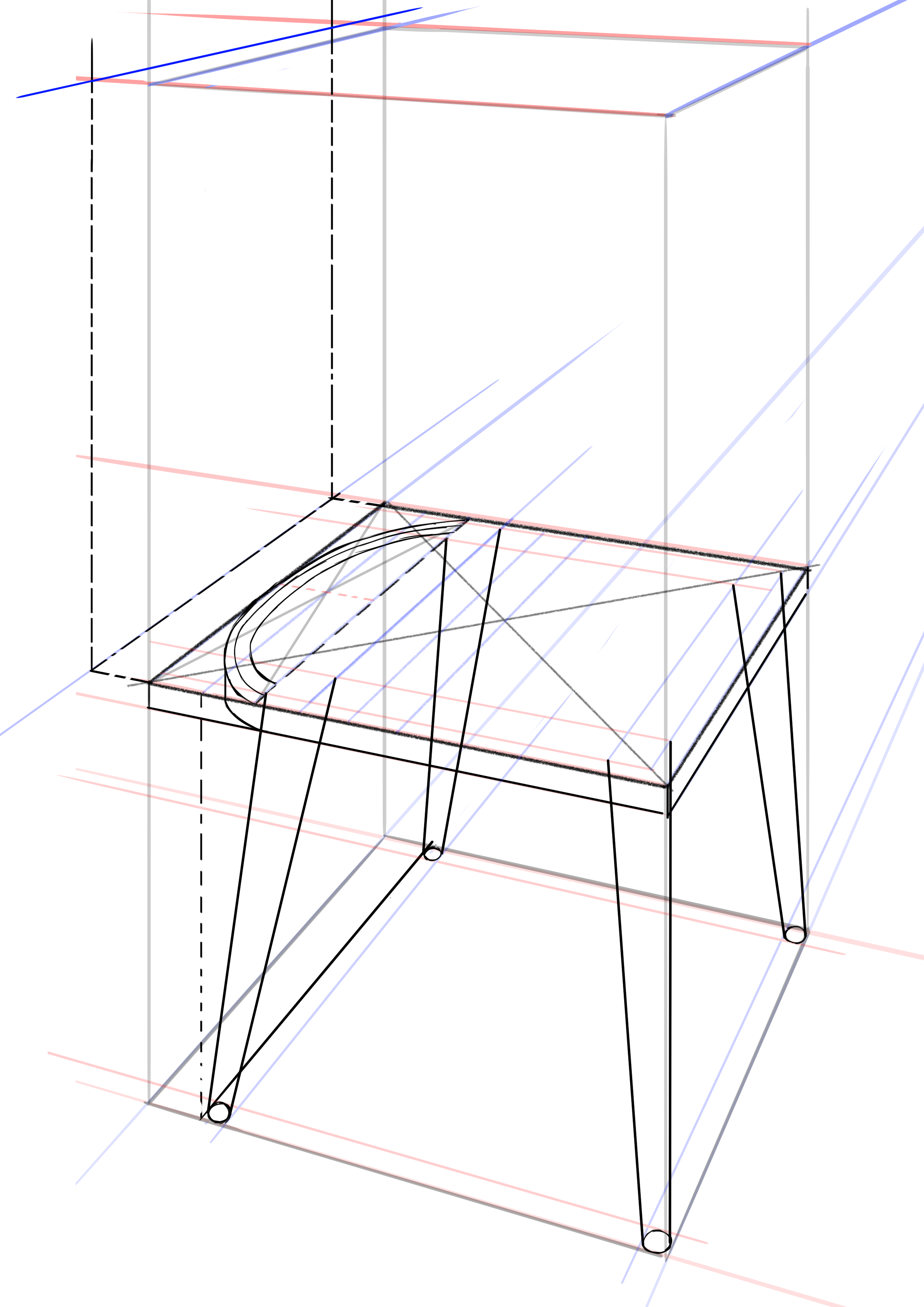 dessiner le dossier de la chaise 1