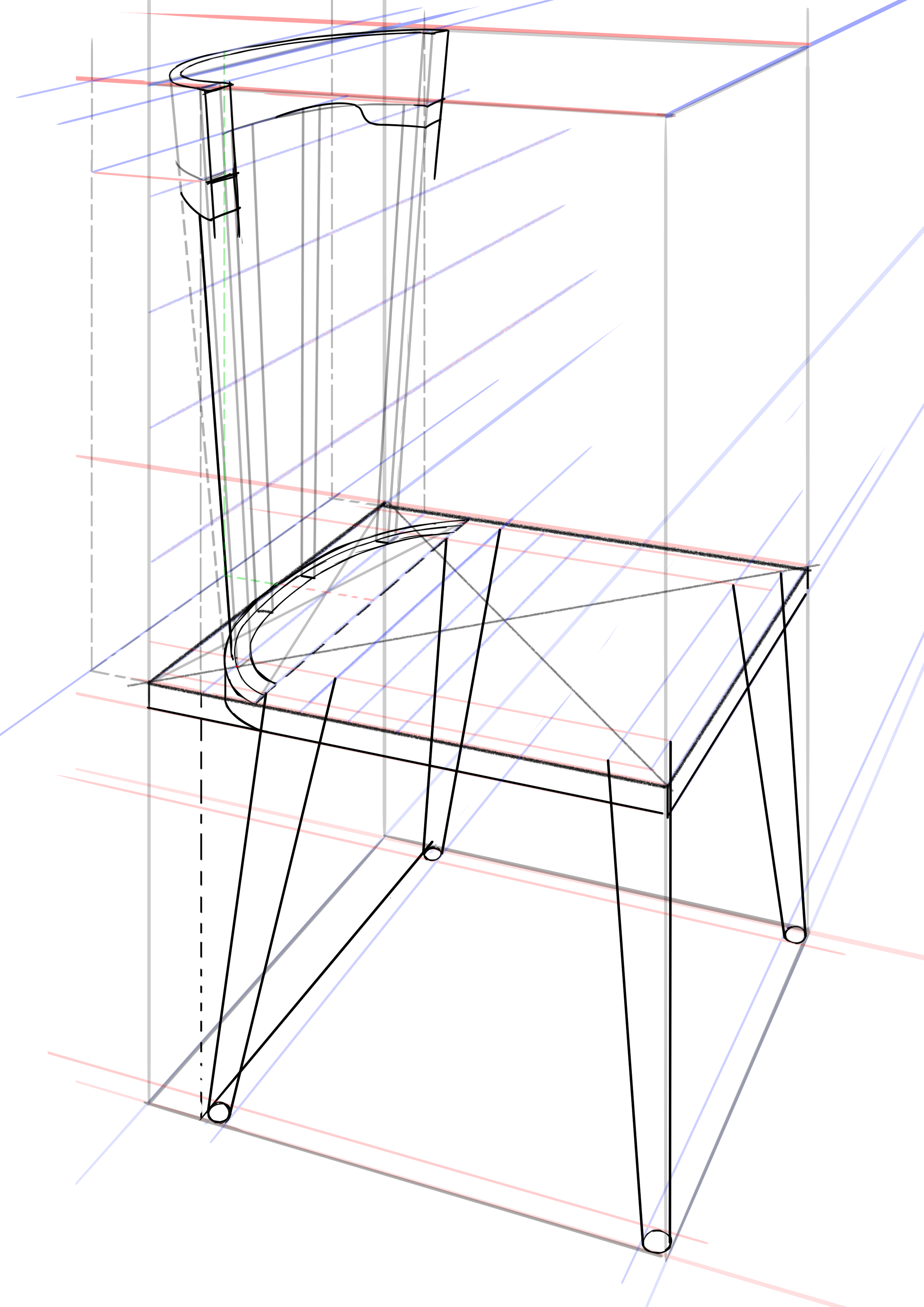 dessiner le dossier de la chaise 12