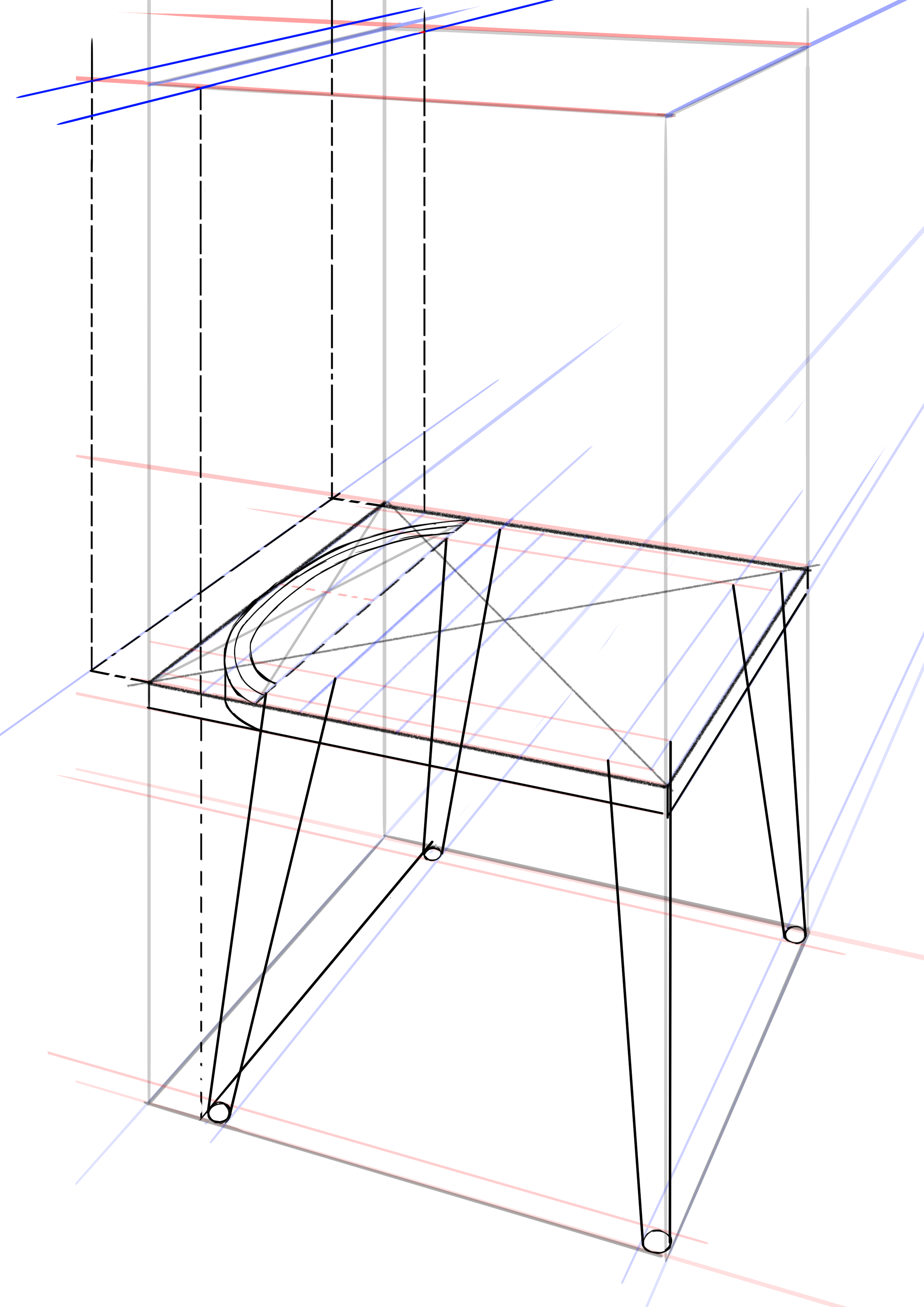 dessiner le dossier de la chaise 2