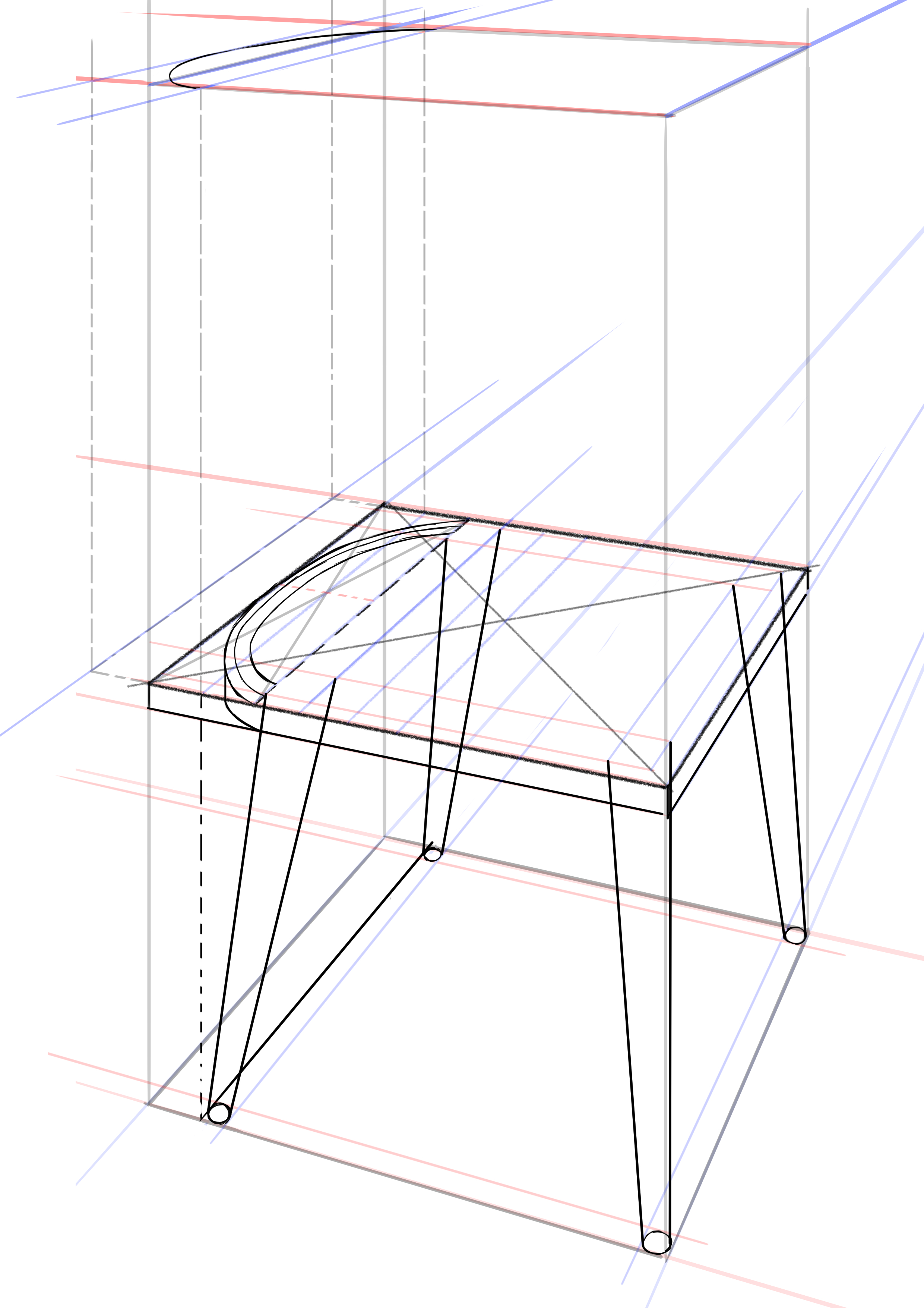 dessiner le dossier de la chaise 3