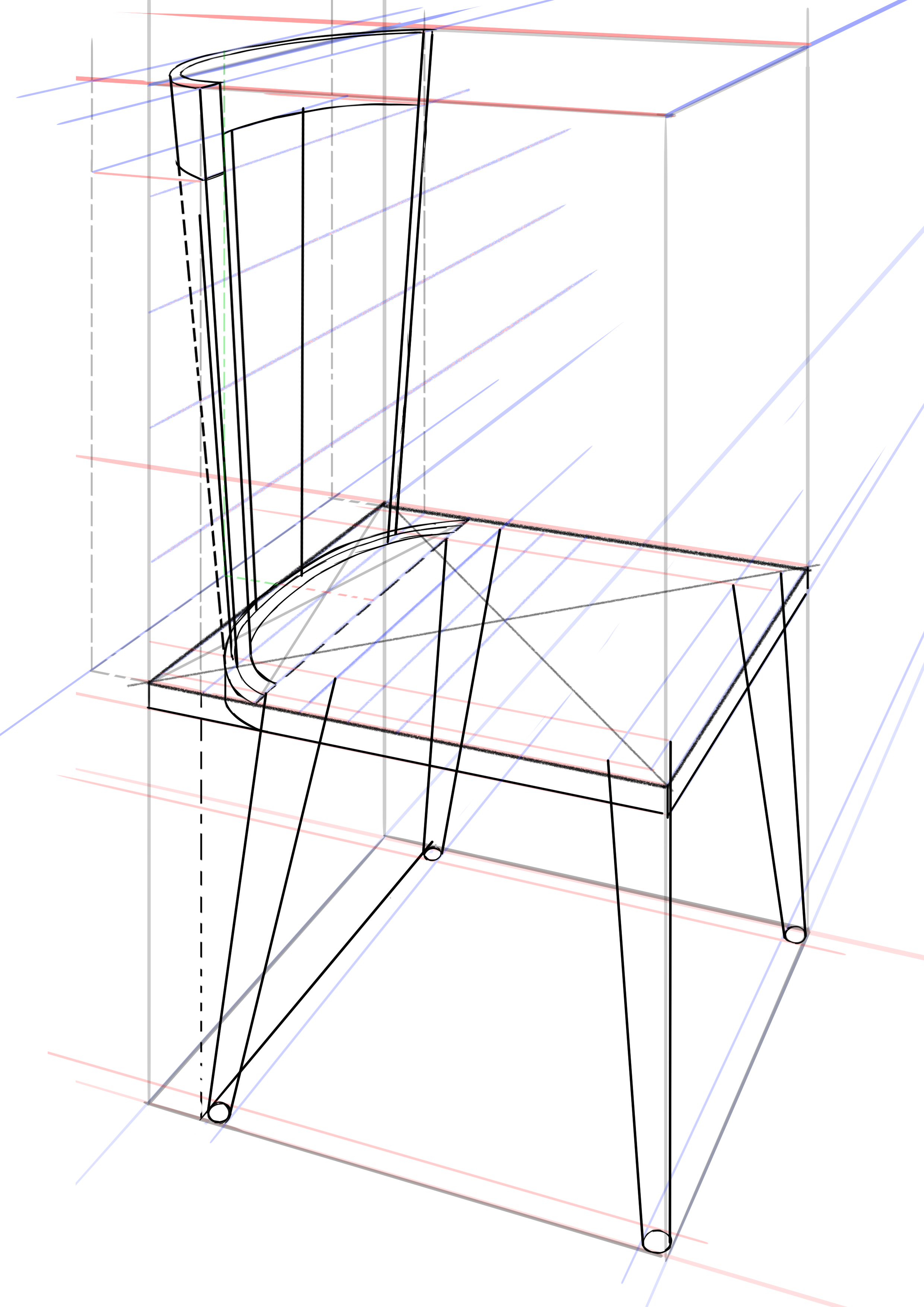 dessiner le dossier de la chaise 7