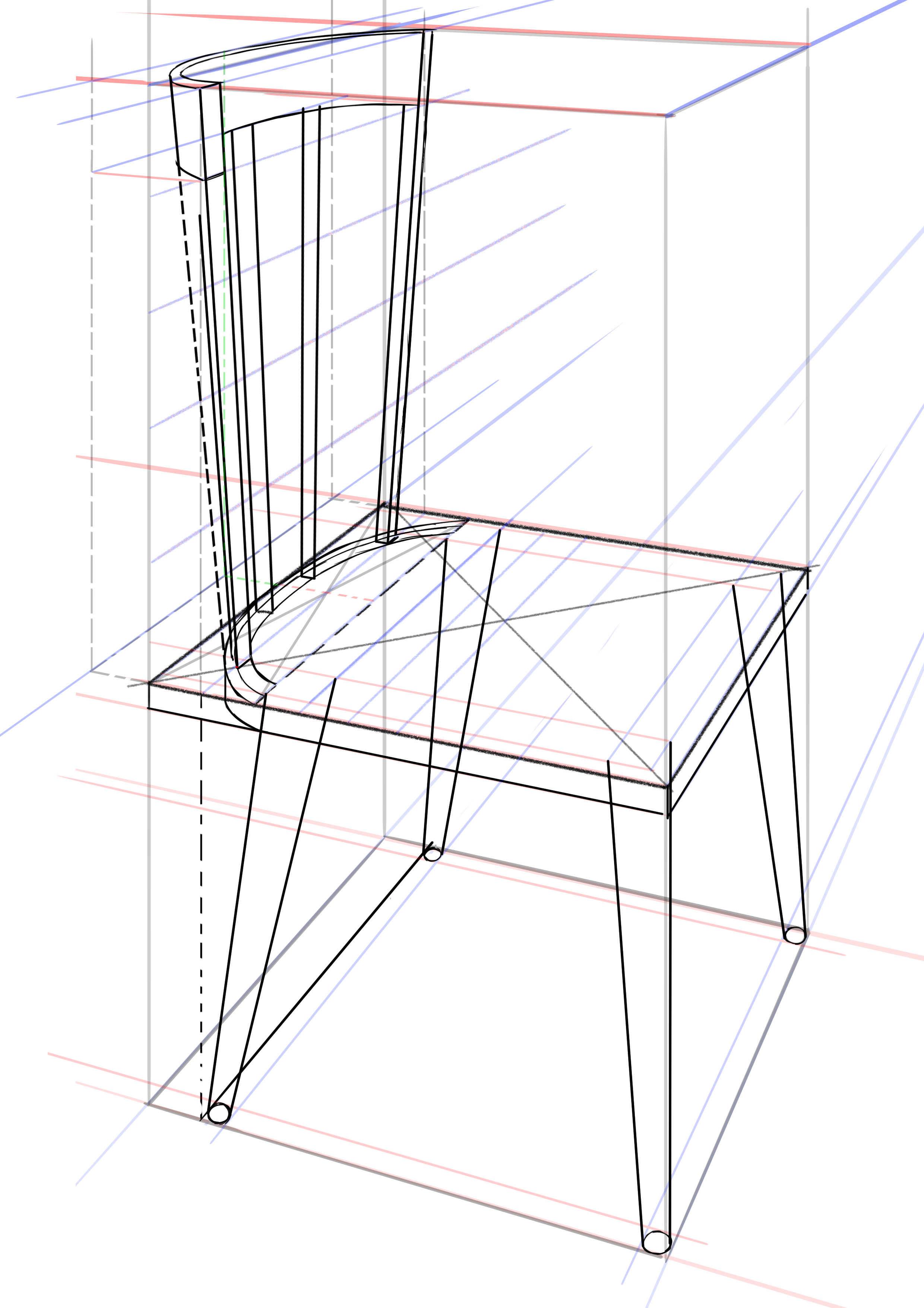 dessiner le dossier de la chaise 9