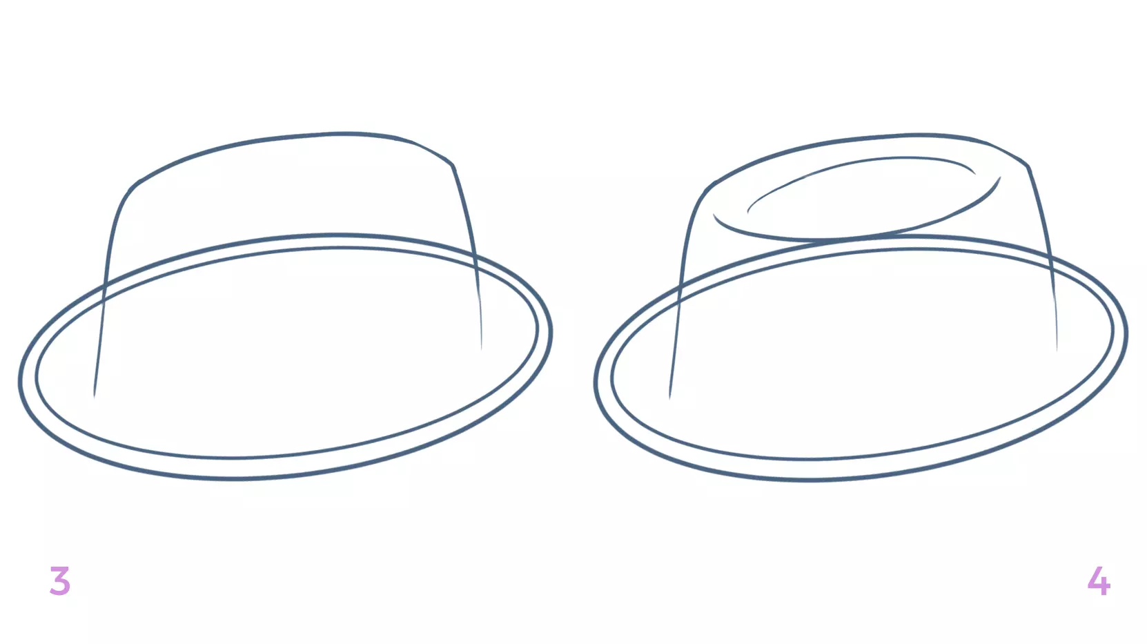 dessin des contours du pork pie