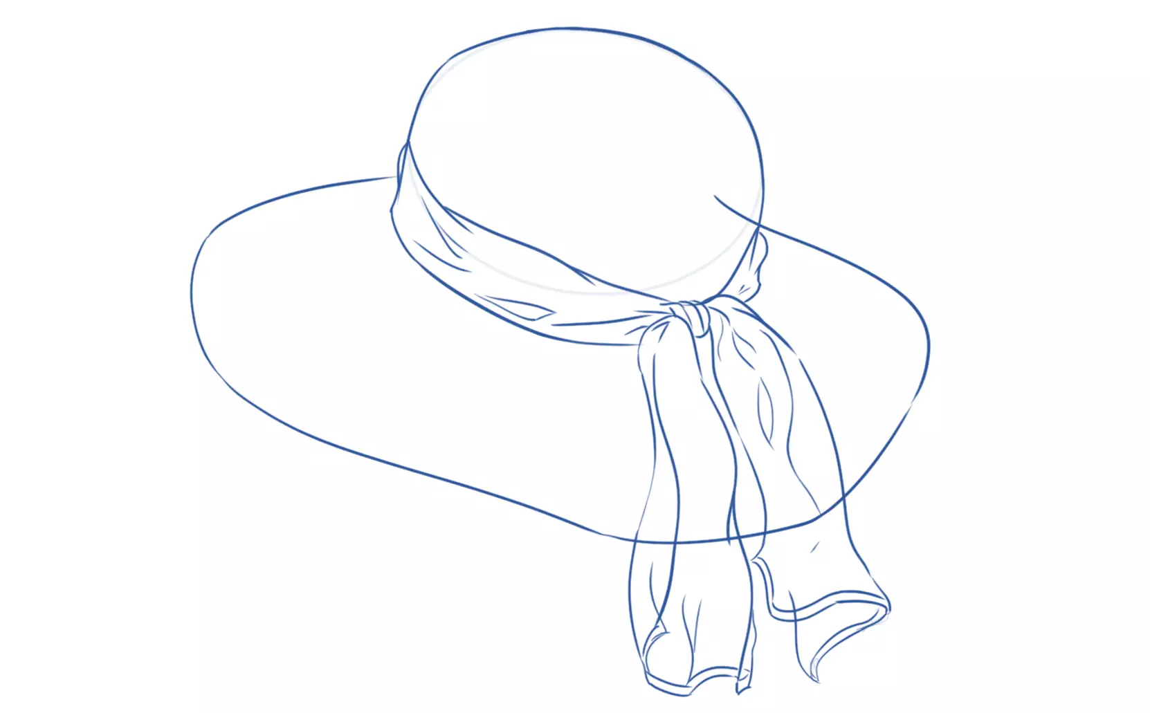 dessin des détails du foulard d’une capeline