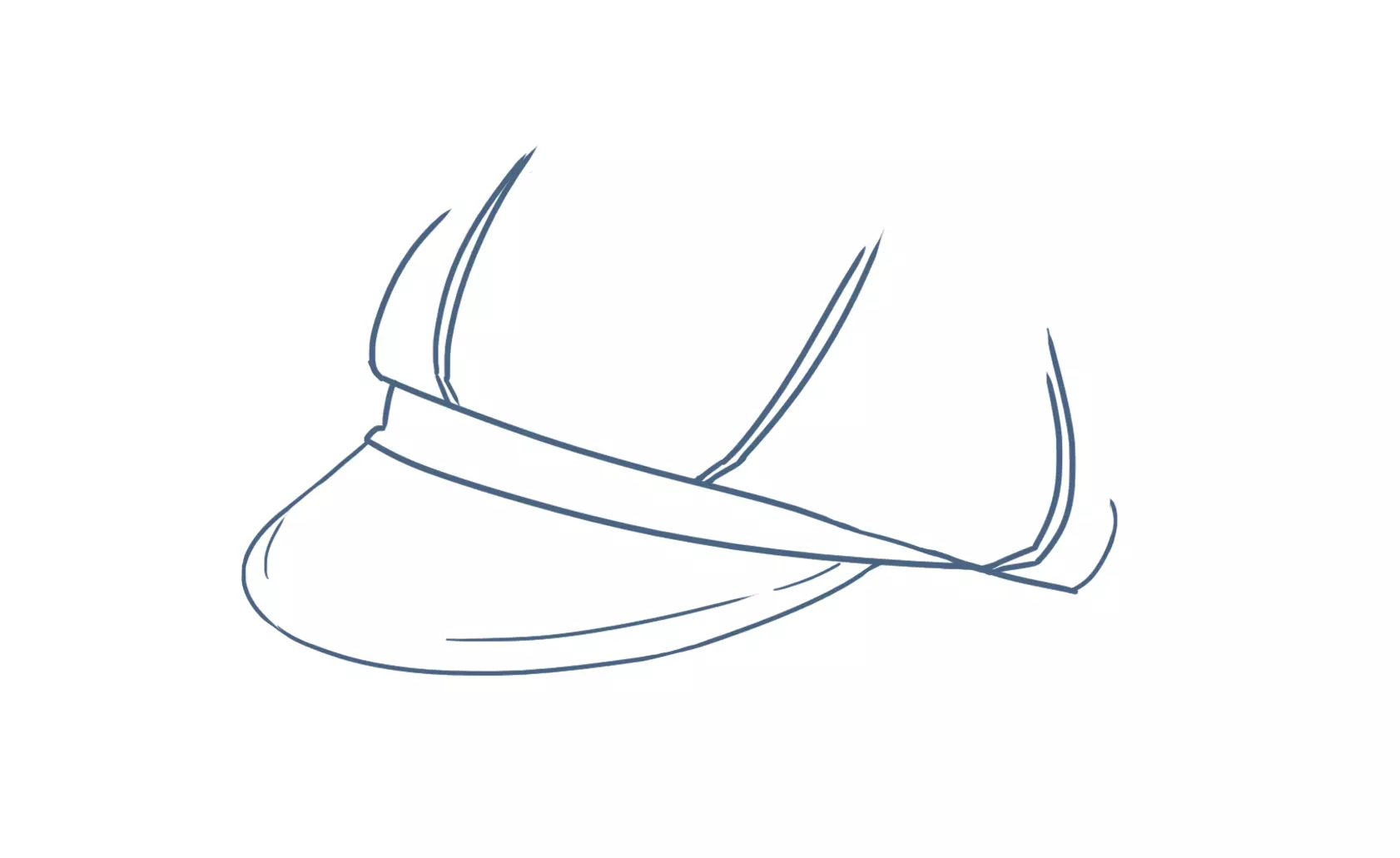 dessin du haut de la casquette