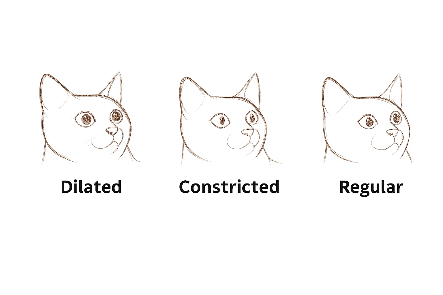 Draw a cat's eyes, step 1