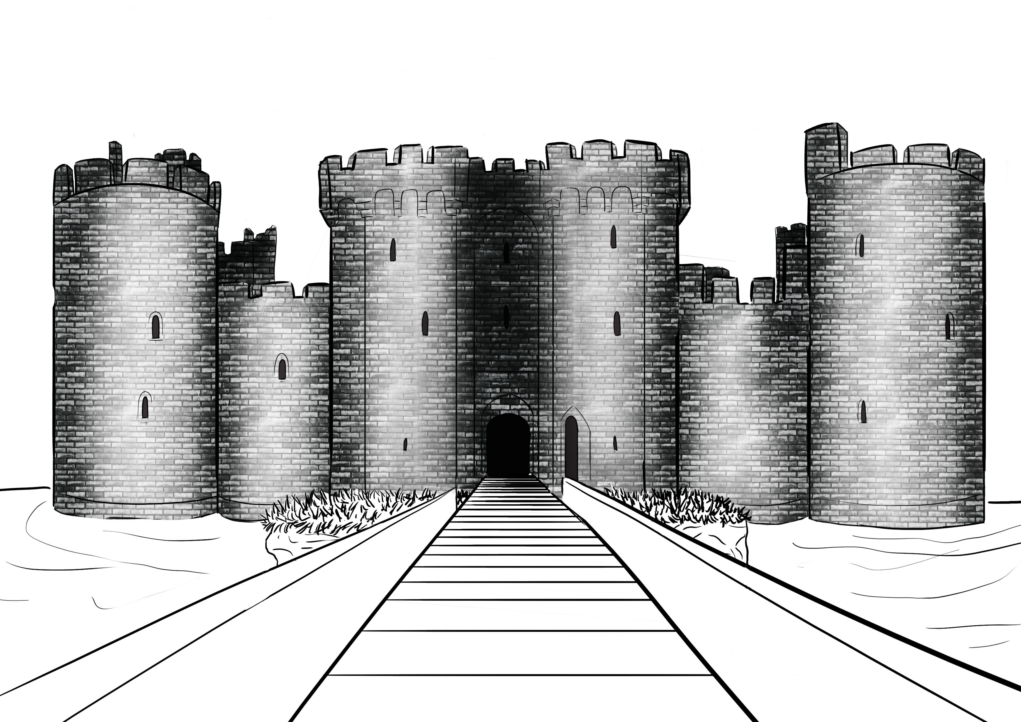 ajouter des ombres et lumière du château