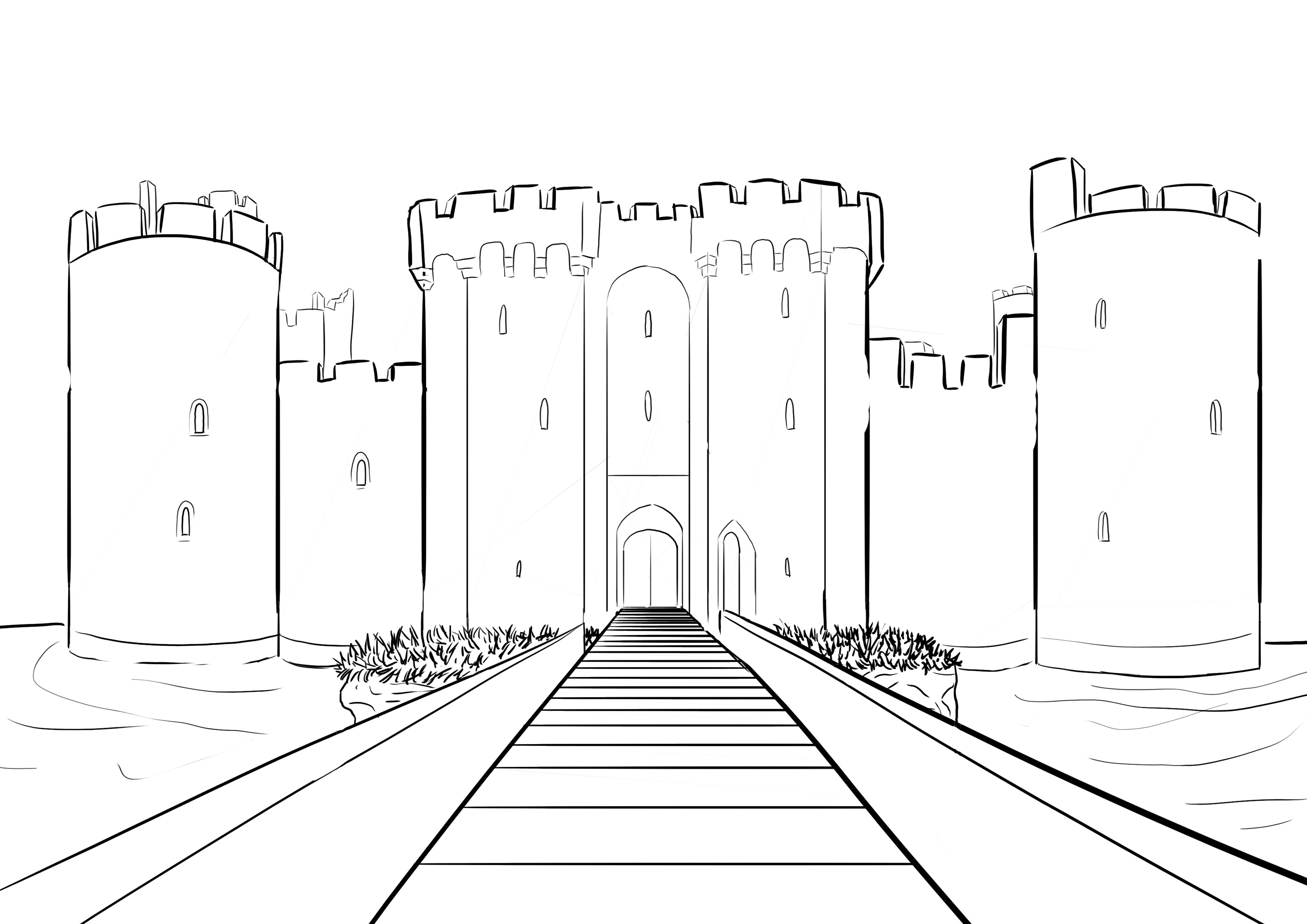 dessiner de l’herbe et des traits pour l’eau