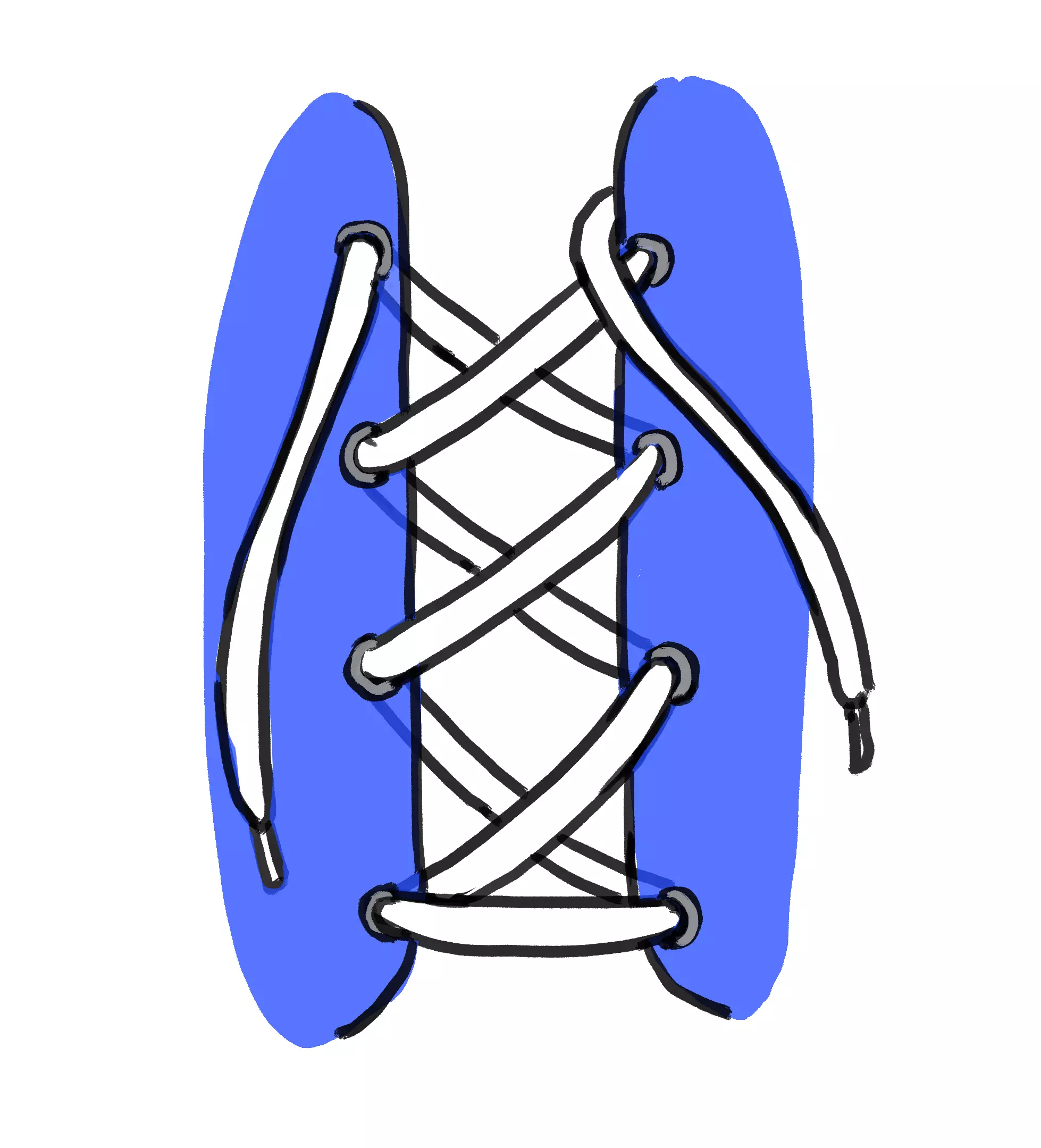 dessin des lacets d’une chaussure