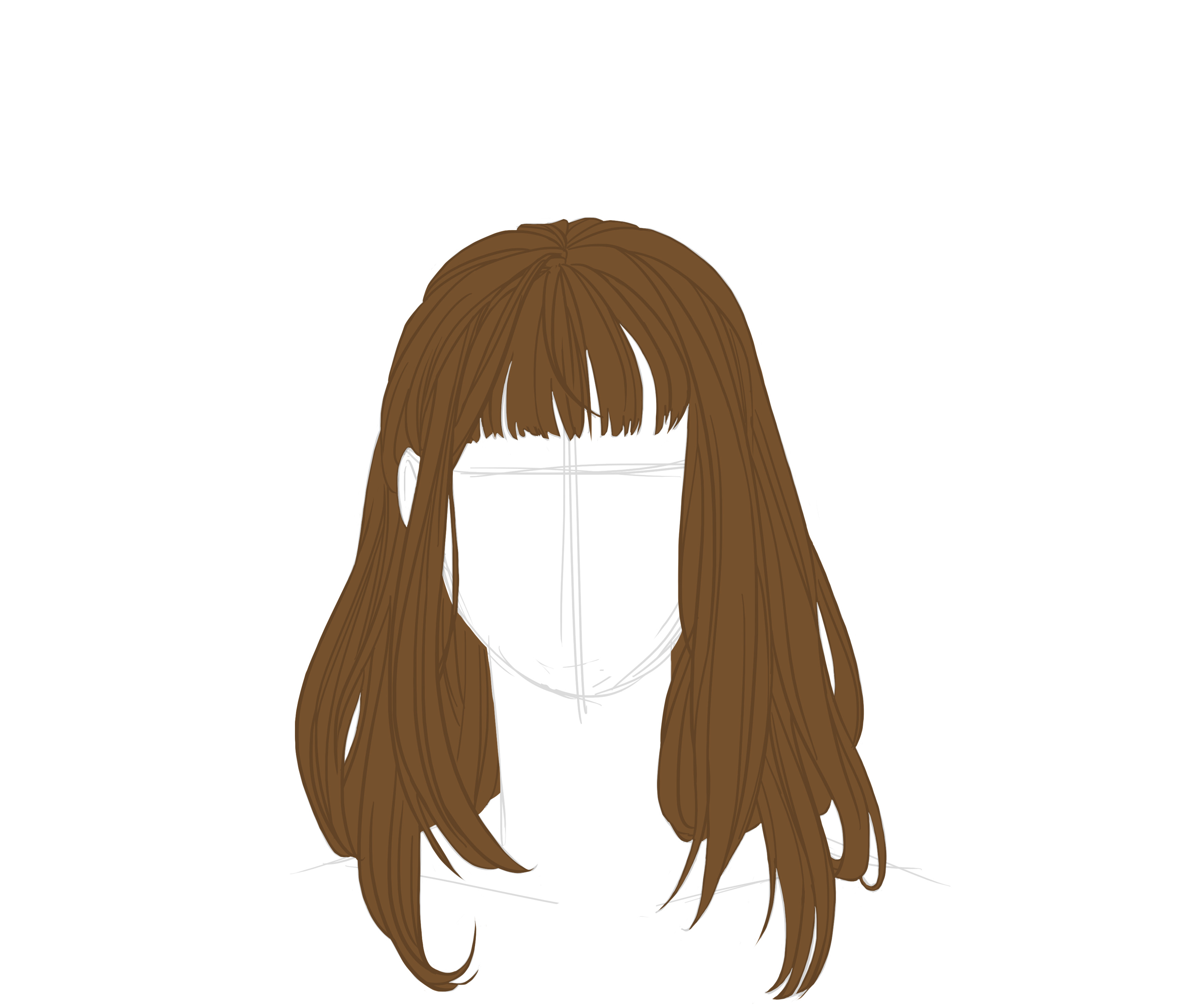 appliquer la couleur châtain aux cheveux lisses