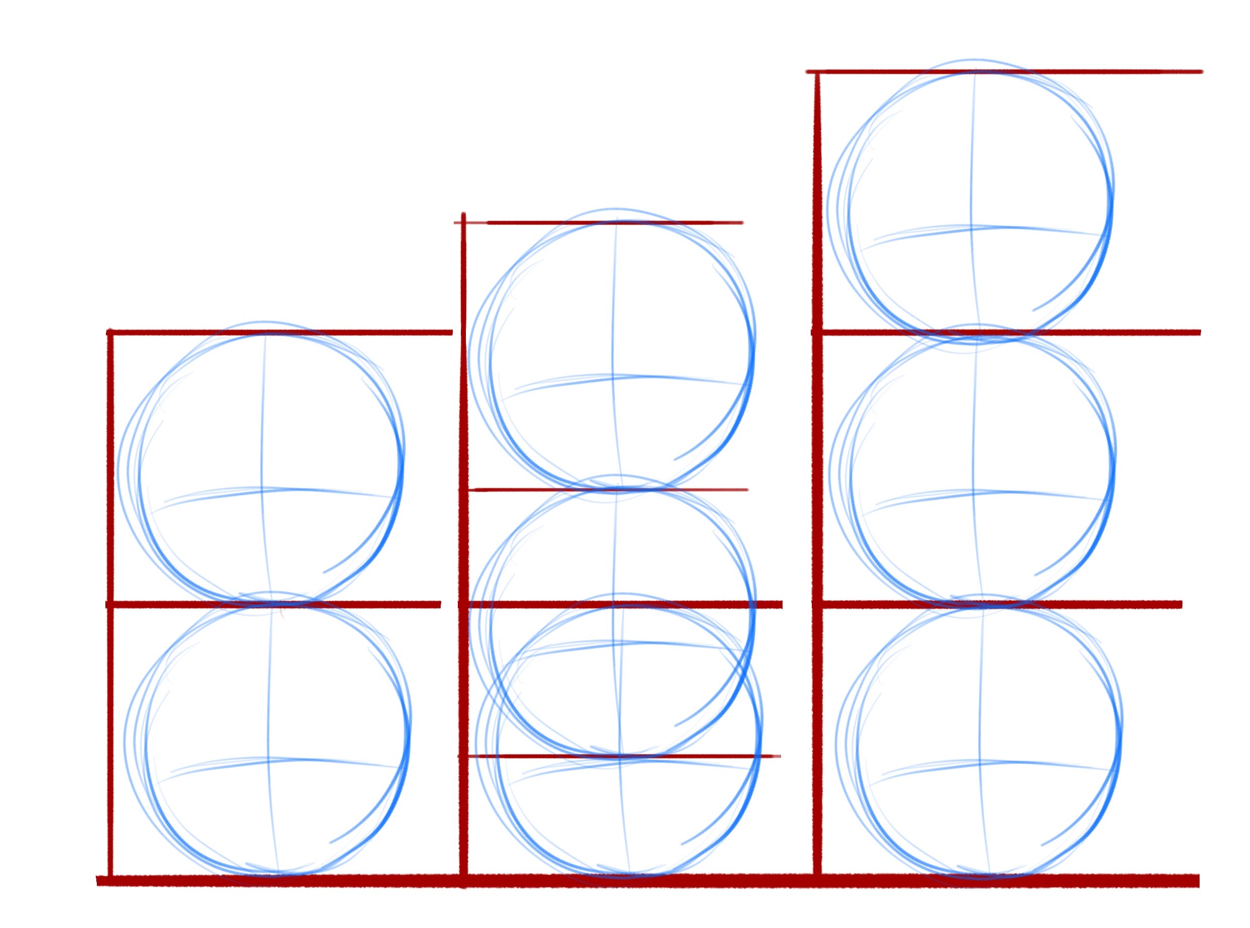 croquis de la proportion du dessin chibi