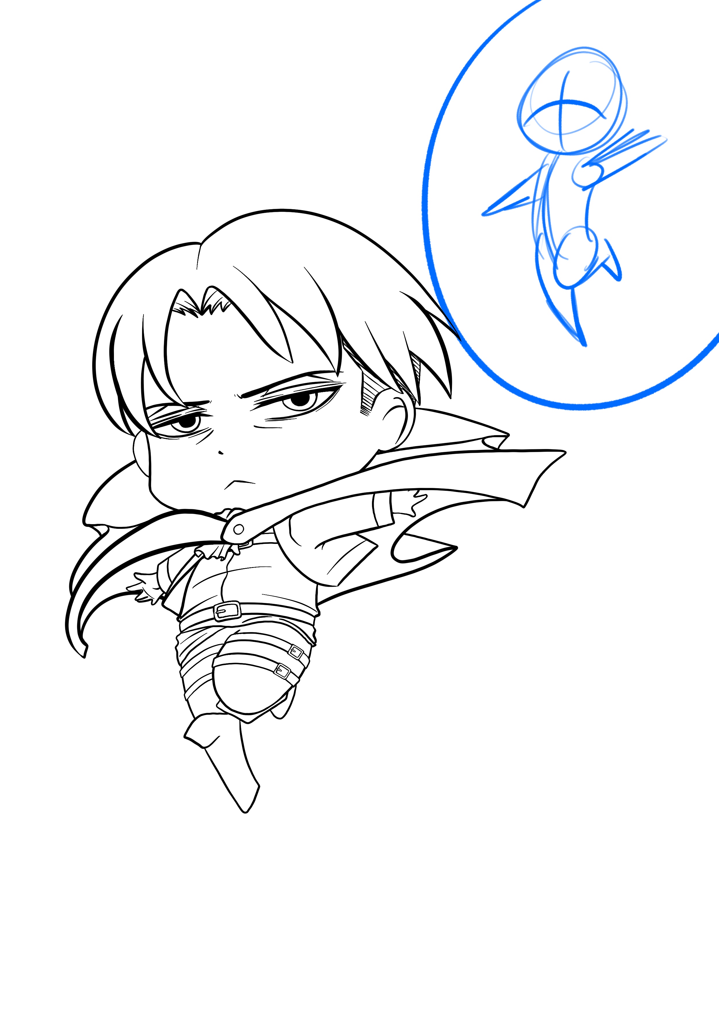 encrage du dessin chibi 3