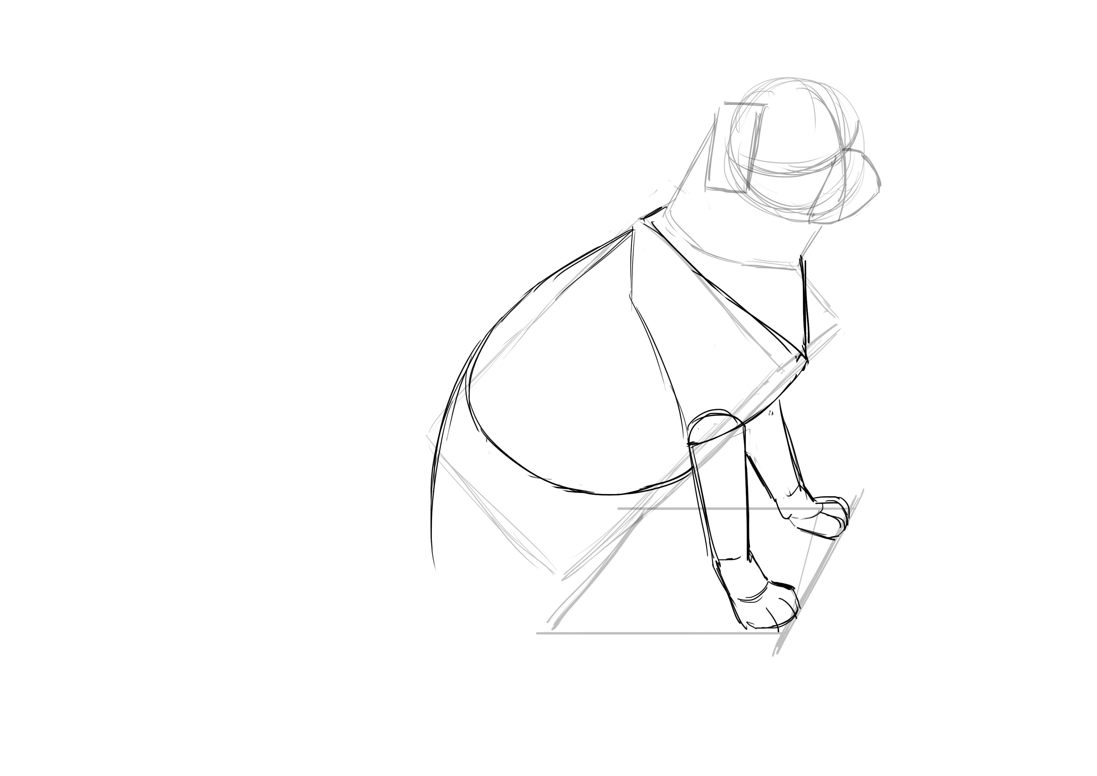 Dessiner l'arrière train du chien