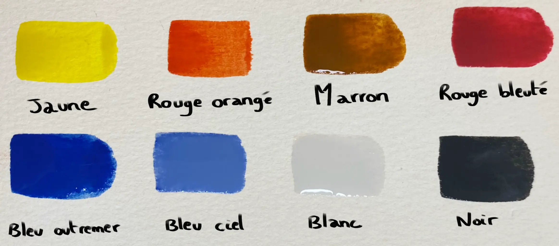 les couleurs essentielles pour l'aquarelle