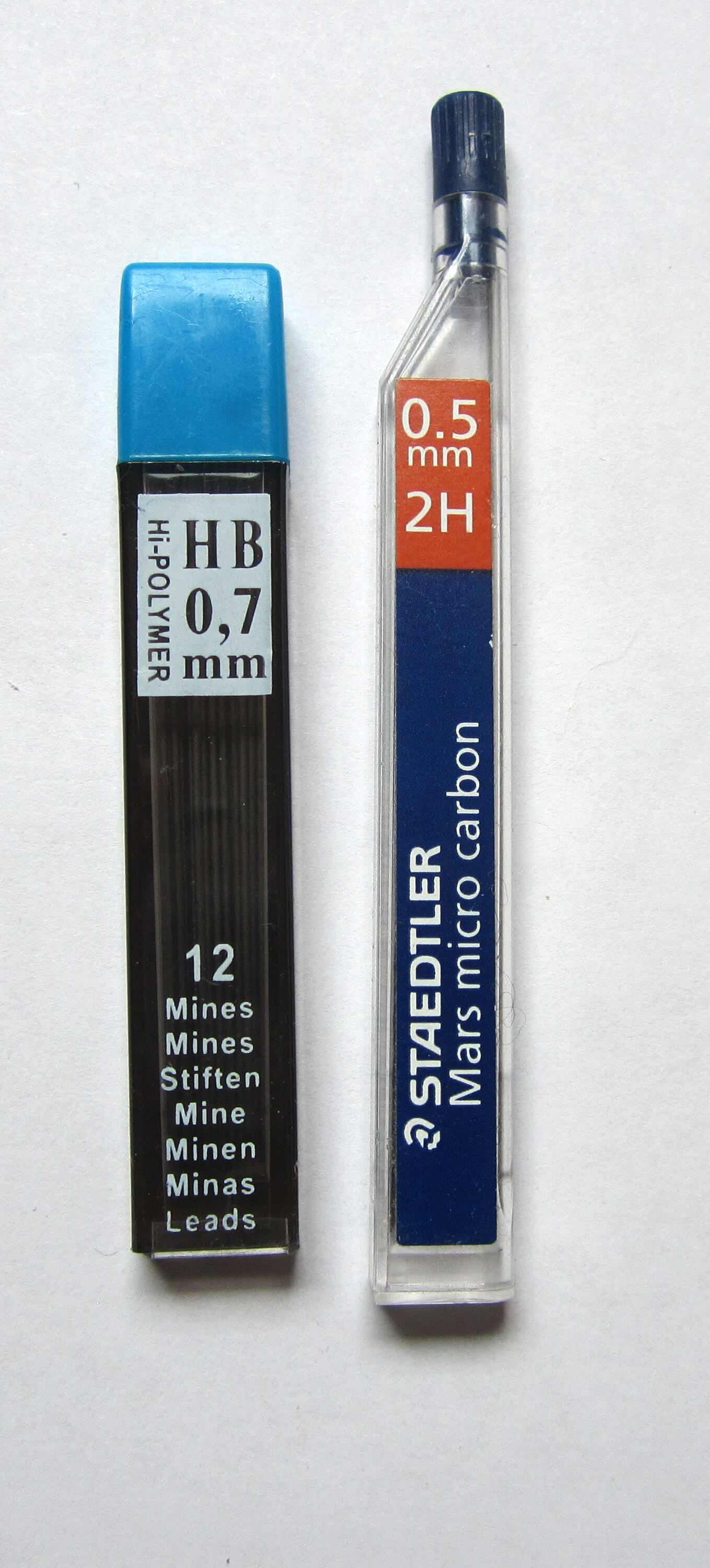 Les différents porte mines pour dessiner